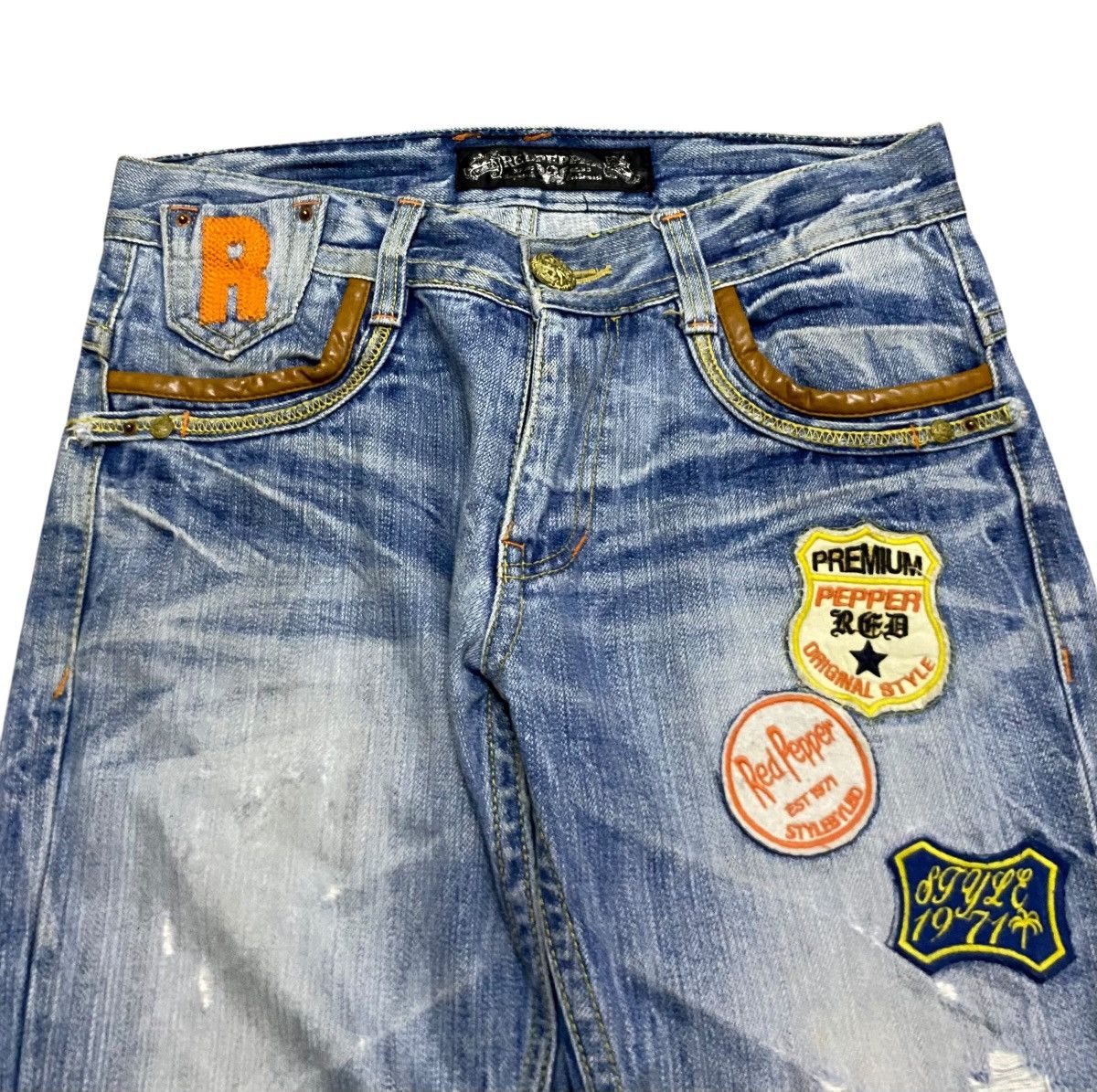 Japanese Brand Rare Vintage Japanese Brand Red Pepper Flared Jeans 1990s Size US 30 / EU 46 - 3 Thumbnail