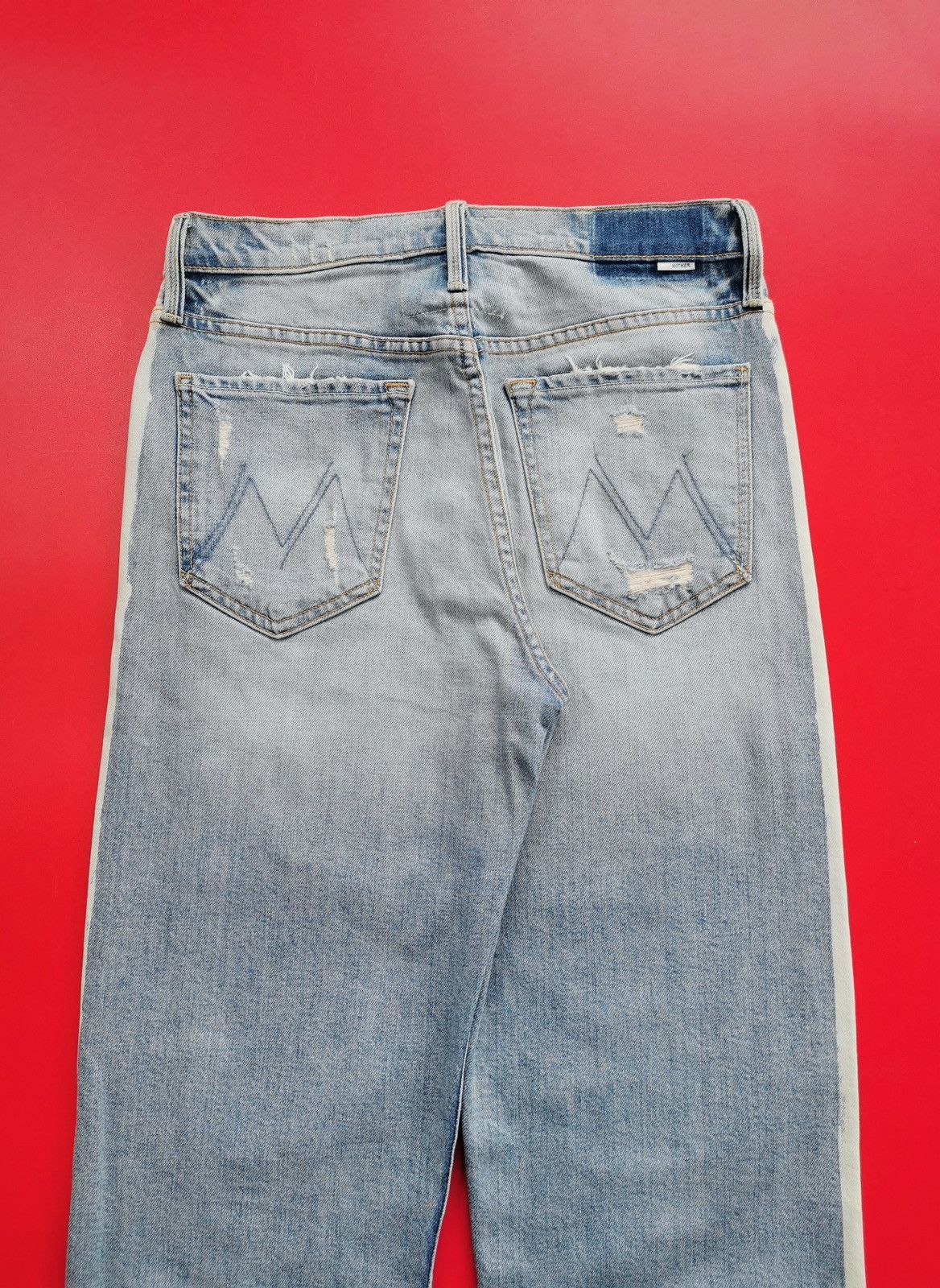 MOTHER Mother The Trasher Stripe Confession Jeans Size 29" - 6 Thumbnail