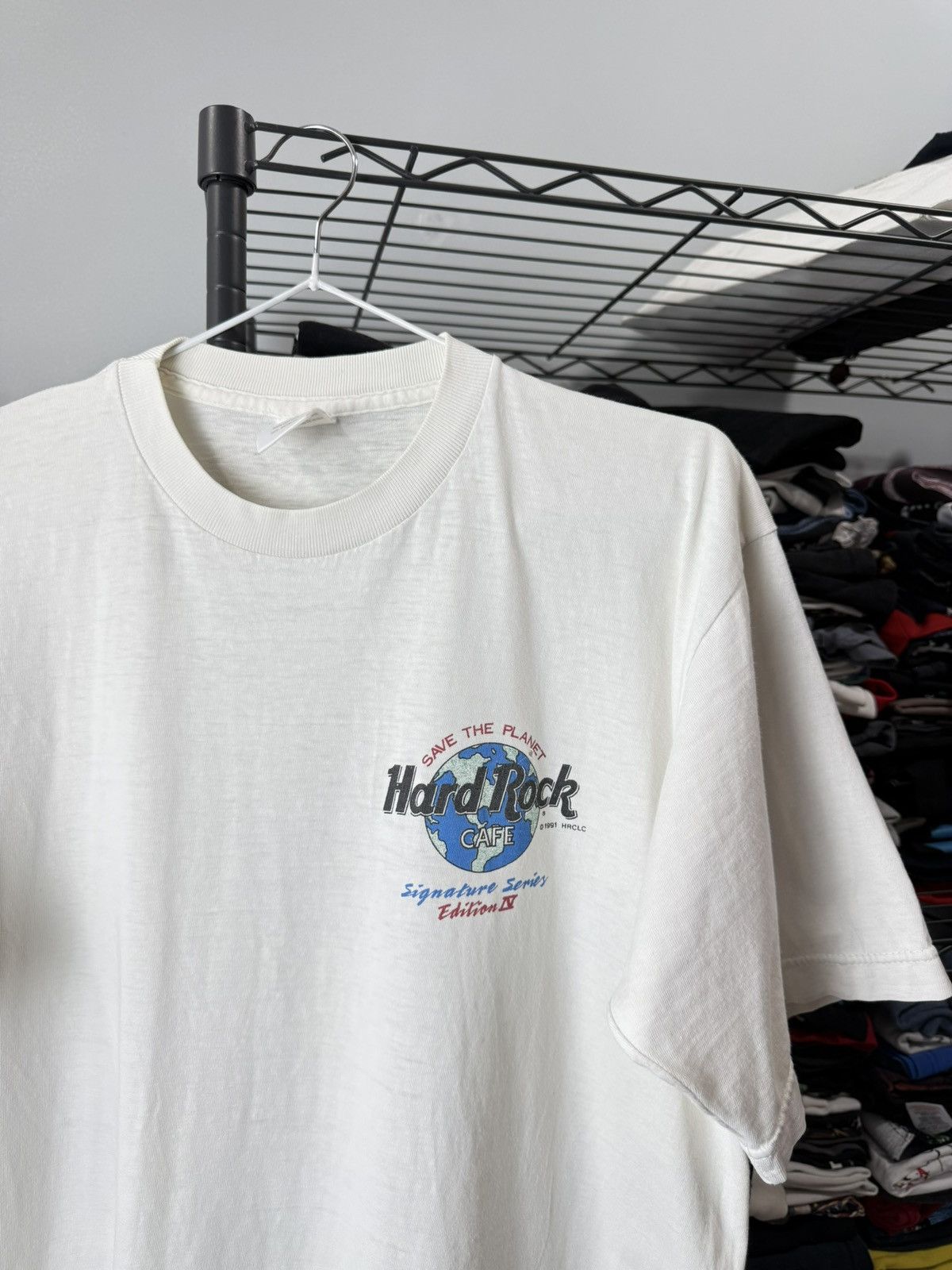 Hard Rock Cafe Vintage 1991 Hard Rock Cafe AIDS AWARENESS T Shirt Size US M / EU 48-50 / 2 - 3 Thumbnail