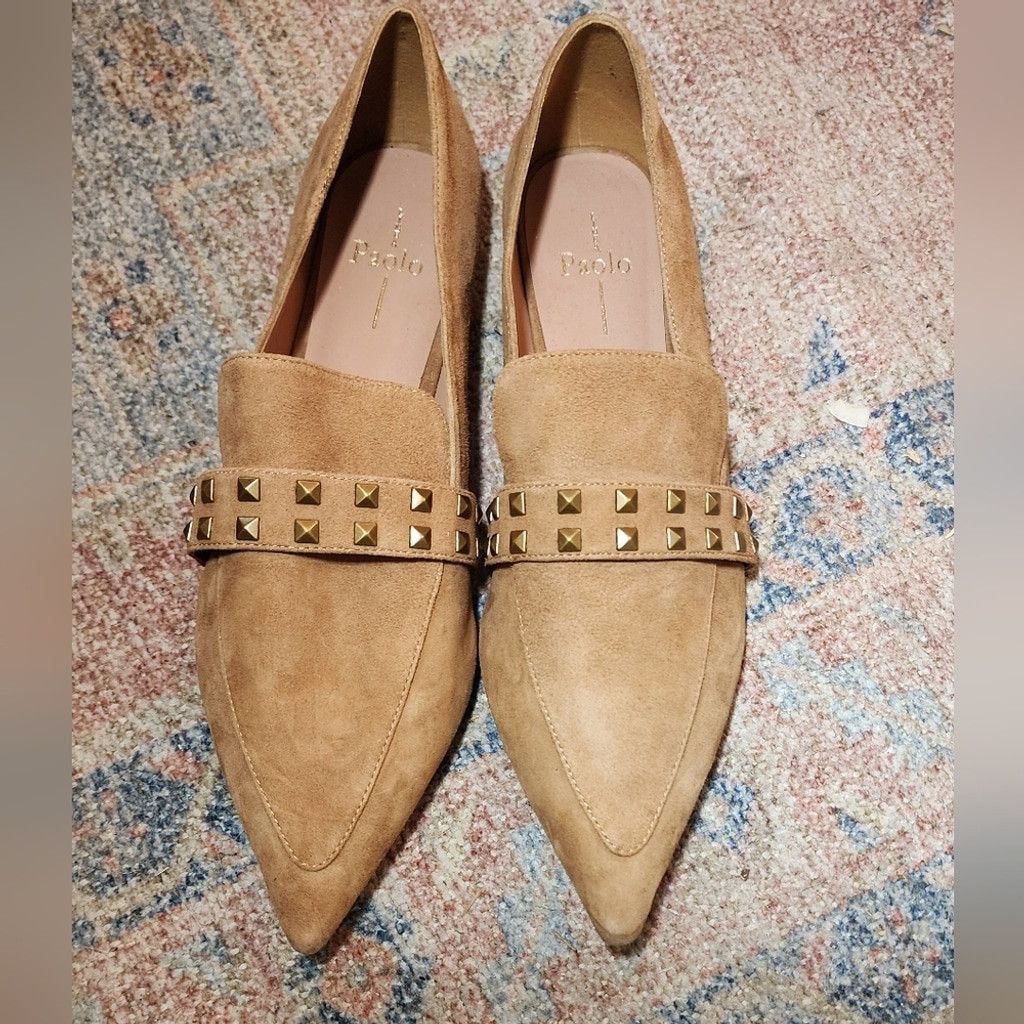 Other NWOT Linea Paolo Mylene Studded Pointed Toe Flats Size US 12 / IT 42 - 7 Thumbnail
