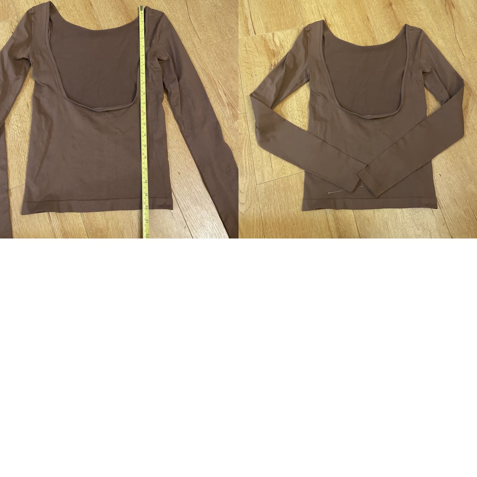 Free People Free People Intimately Free Base Layering Top Rose Open Back Long Sleeve M/L Cropped Women Slim Brown NWT Size M / US 6-8 / IT 42-44 - 8 Thumbnail