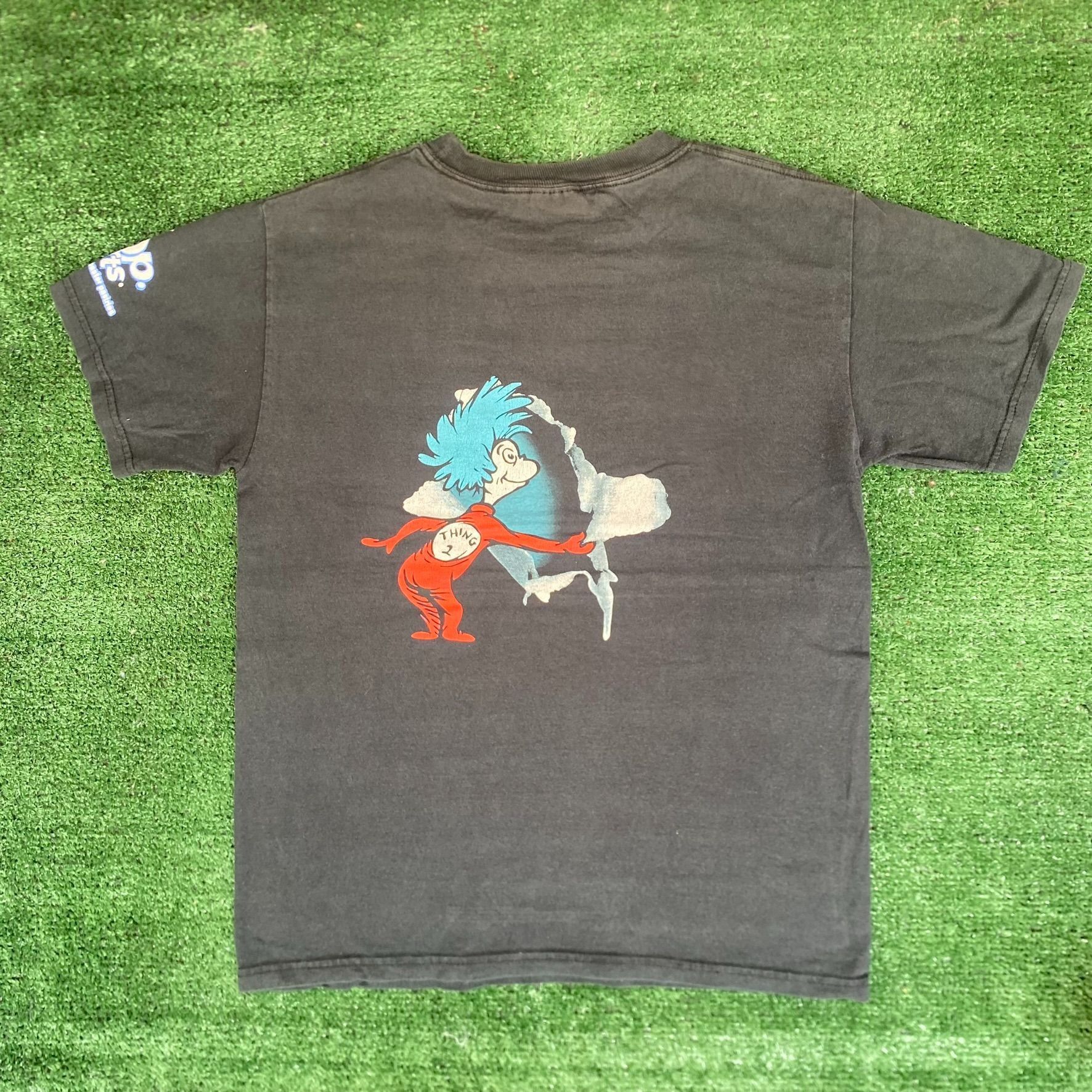Hanes Vintage Y2K Dr. Seuss Shirt Cat in the Hat Thing 1 2 Tee Size US S / EU 44-46 / 1 - 6 Thumbnail