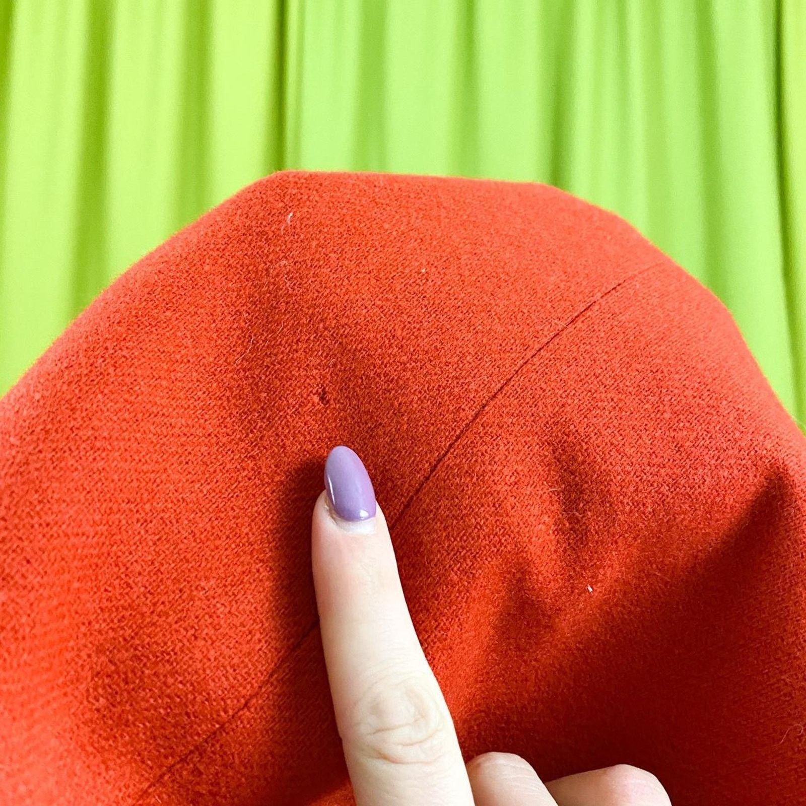 Sears 70s Vintage Burnt Orange Pleated Midi Skirt Size 31" - 5 Thumbnail