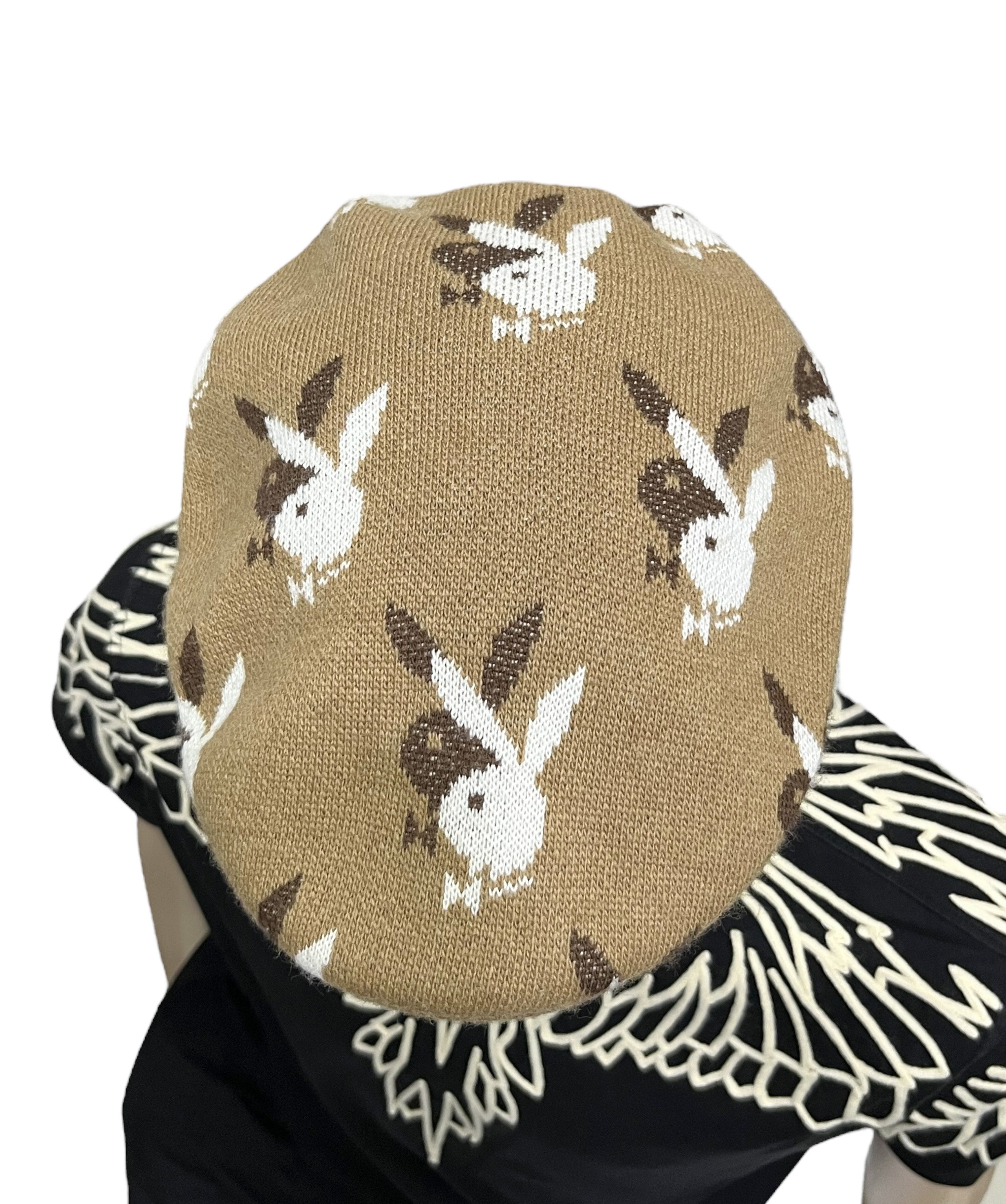 Playboy VERYRARE🔥Vintage 90’s PLAYBOY COUPLE BUNNY Monogram Beretta Size ONE SIZE - 4 Thumbnail