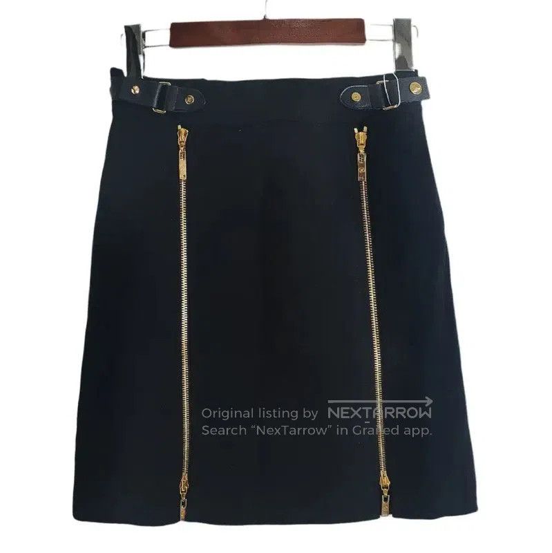 Louis Vuitton Louis Vuitton Black Cotton Blend Mini Skirt . Size 22" - 1 Thumbnail