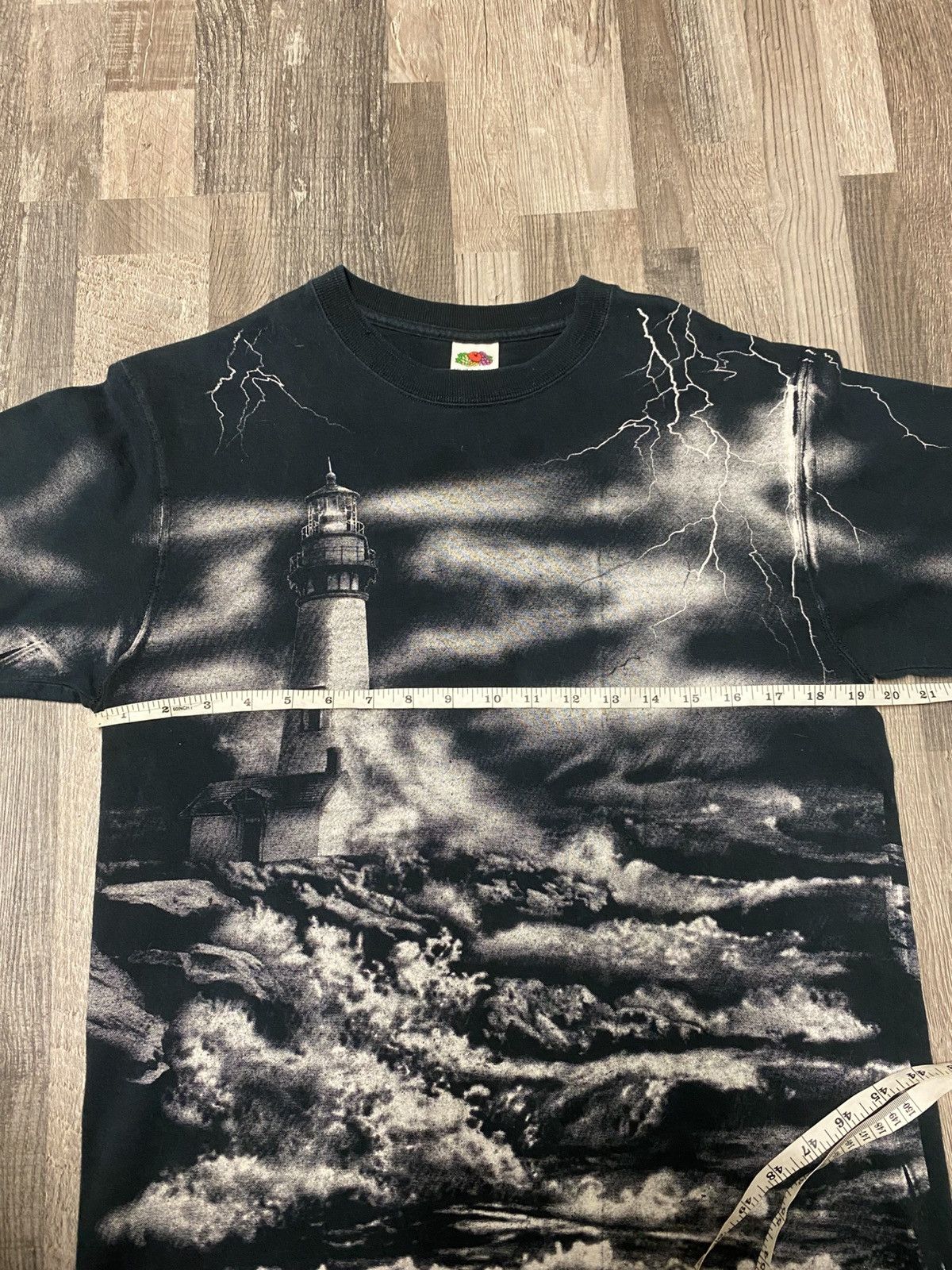 Vintage Vintage Lighthouse Lightning Storm 90’s T Shirt Made in usa Size US M / EU 48-50 / 2 - 7 Thumbnail