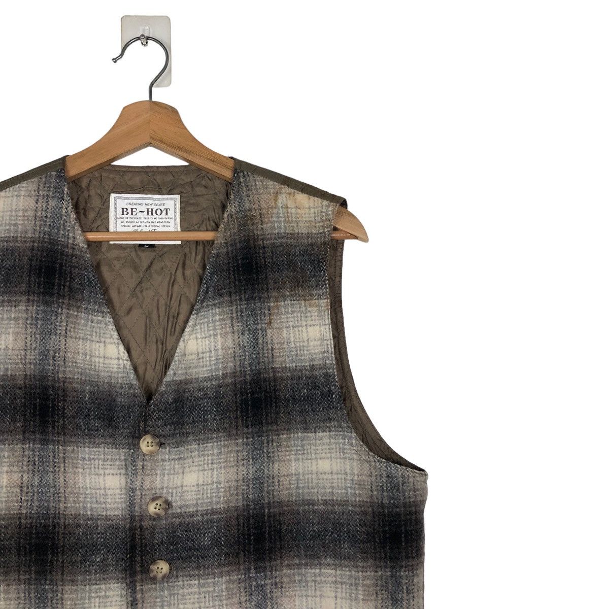 Japanese Brand 📌VINTAGE UTILITY VEST BE-HOT JAPAN TARTAN DESIGN CHECK Size US M / EU 48-50 / 2 - 3 Thumbnail