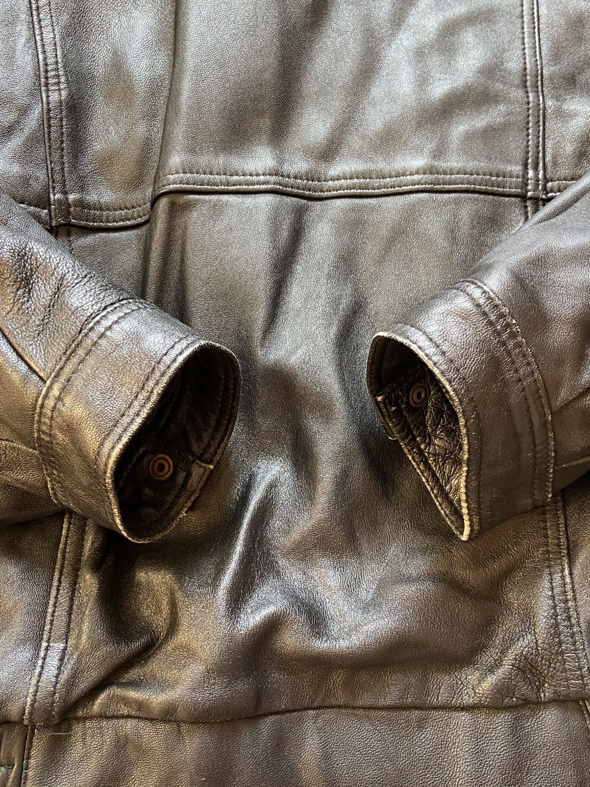 Schott Vintage 90s Schott Style Avant Garde Biker Leather Jacket Size US L / EU 52-54 / 3 - 9 Thumbnail