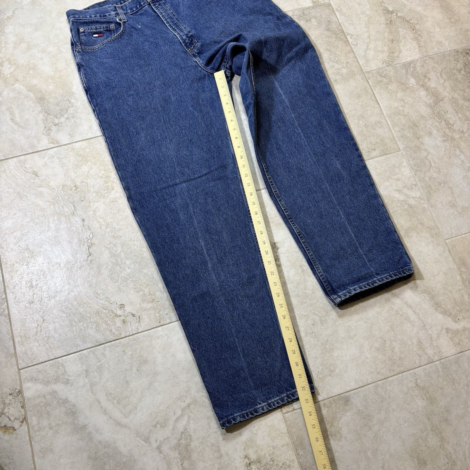 Tommy Hilfiger Vintage Tommy Hilfiger Jeans 36x32 Flag Embroidered Baggy Size US 36 / EU 52 - 8 Thumbnail