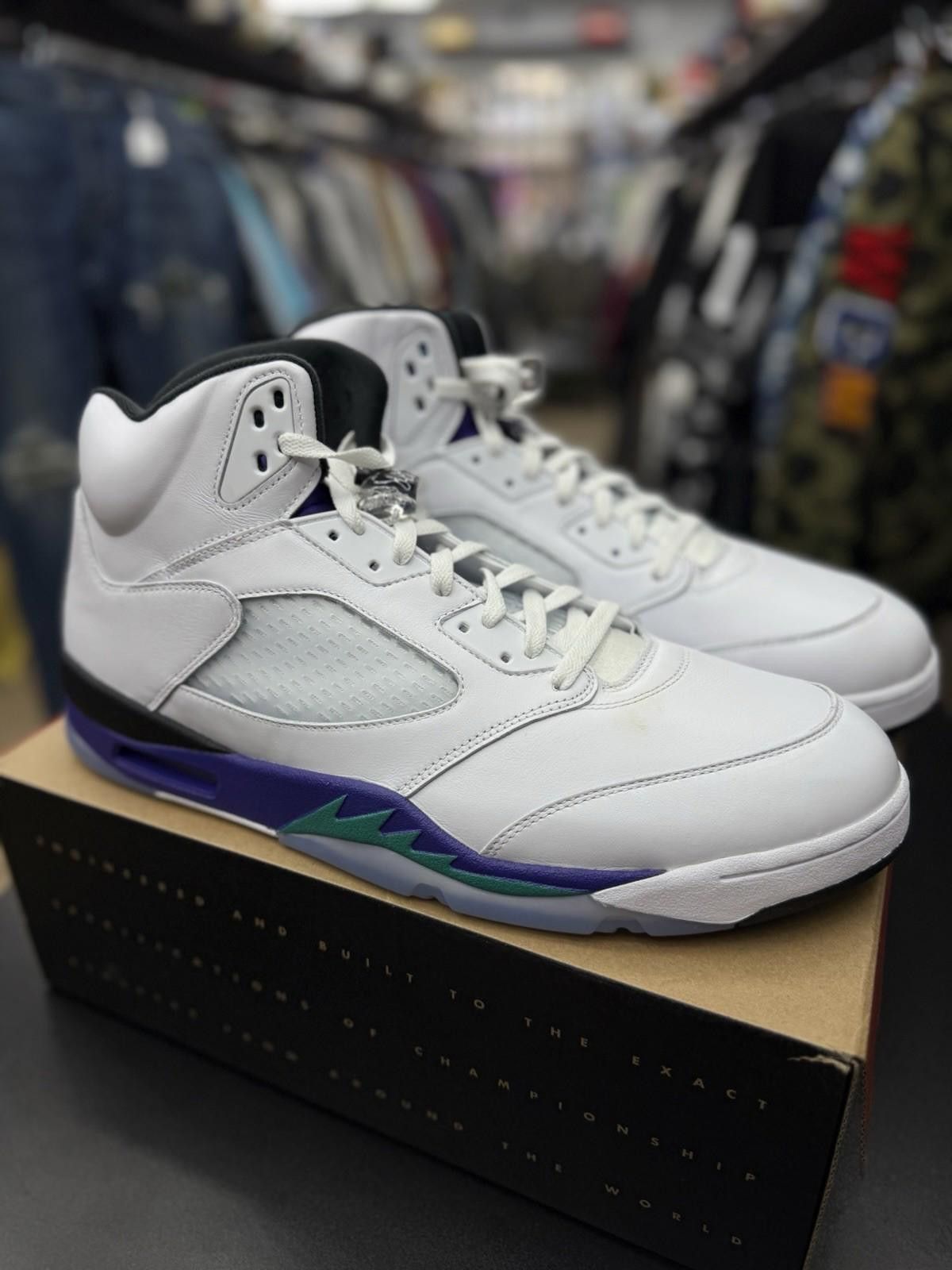 Jordan Brand Size 18 - Jordan 5 Grape 2025 (HQ7978-100) Size US 15 / EU 48 - 2 Thumbnail