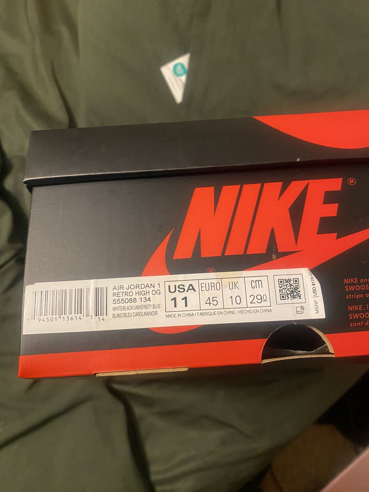 Jordan Brand University blue 1s Size US 11 / EU 44 - 1 Thumbnail