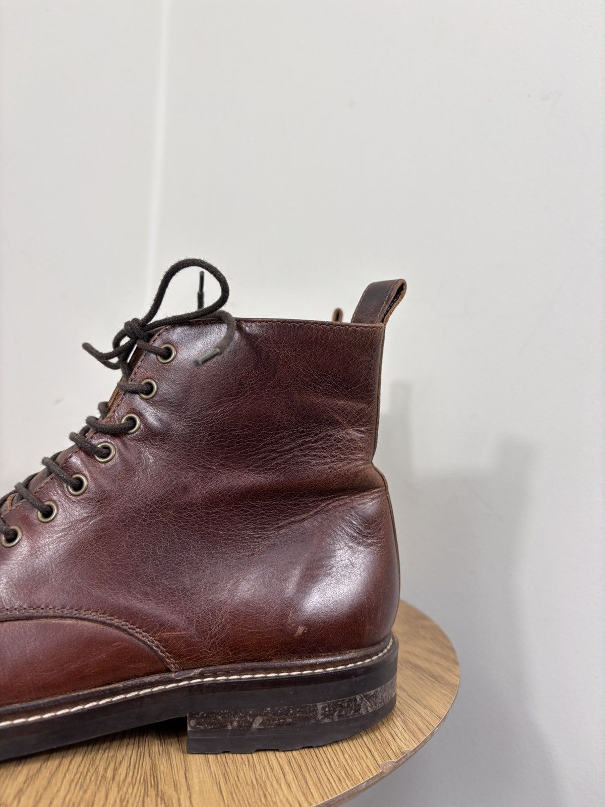Bobbies Bobbies Paris Men’s Brown Calf Leather Service Lace-Up Boots Size US 9 / EU 42 - 10 Thumbnail