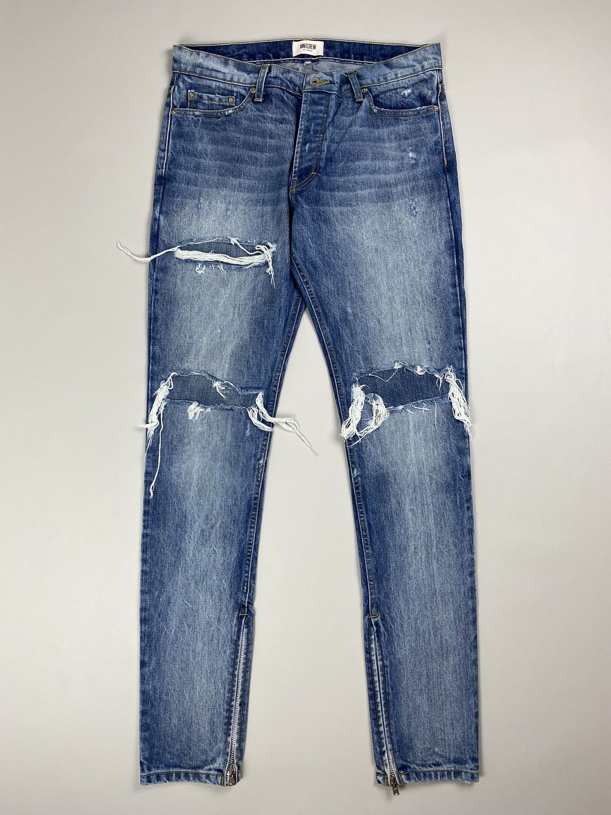 Mintcrew Mintcrew men’s distressed denim skinny jeans size 33 Size US 33 - 1 Thumbnail