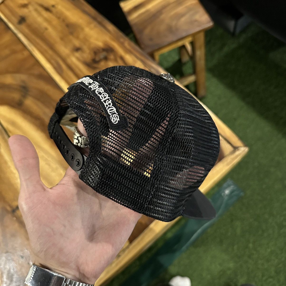 Chrome Hearts Chrome Hearts Embroidered Cross Trucker Hat Size ONE SIZE - 3 Thumbnail