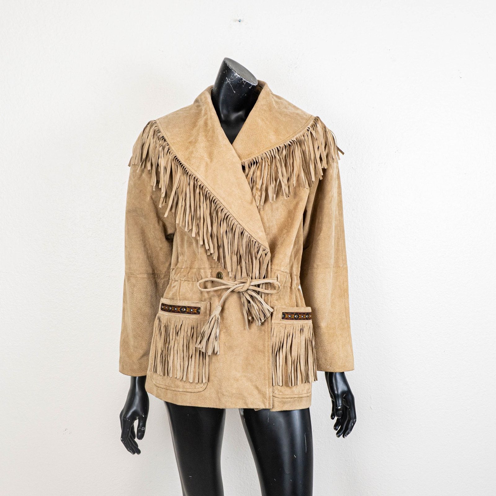 Scully Scully Leather Western Jacket tan Suede Fringe size 10 Size L / US 10 / IT 46 - 2 Thumbnail