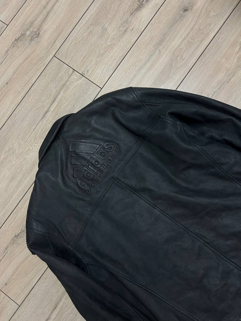 Adidas Vintage 90s Adidas Equipment Spellout Logo Leather Jacket M Size US S / EU 44-46 / 1 - 2 Thumbnail