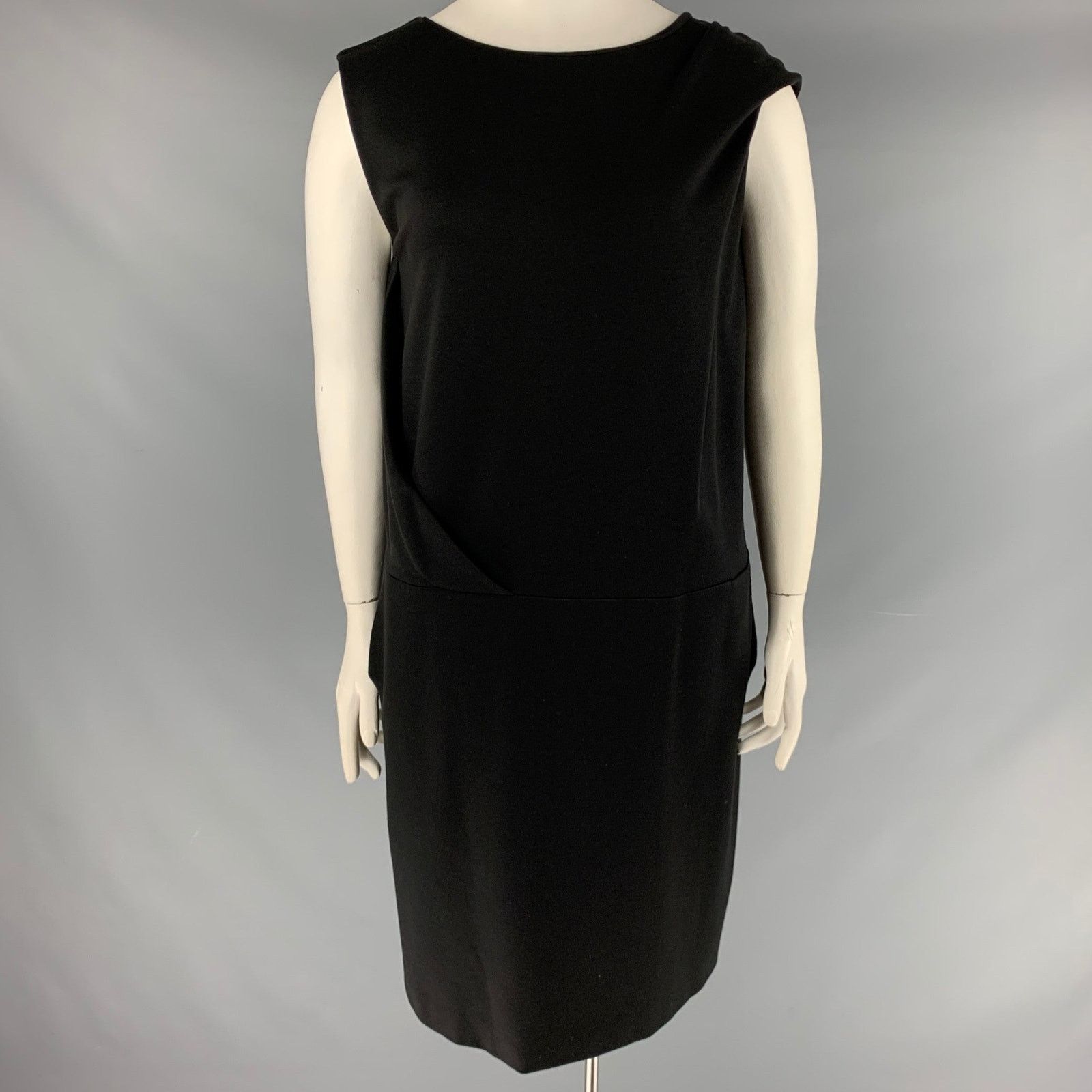 Cacharel Size 14 Black Nylon Blend Sleeveless Drop Waist Dress Size XL / US 12-14 / IT 48-50 - 1 Thumbnail