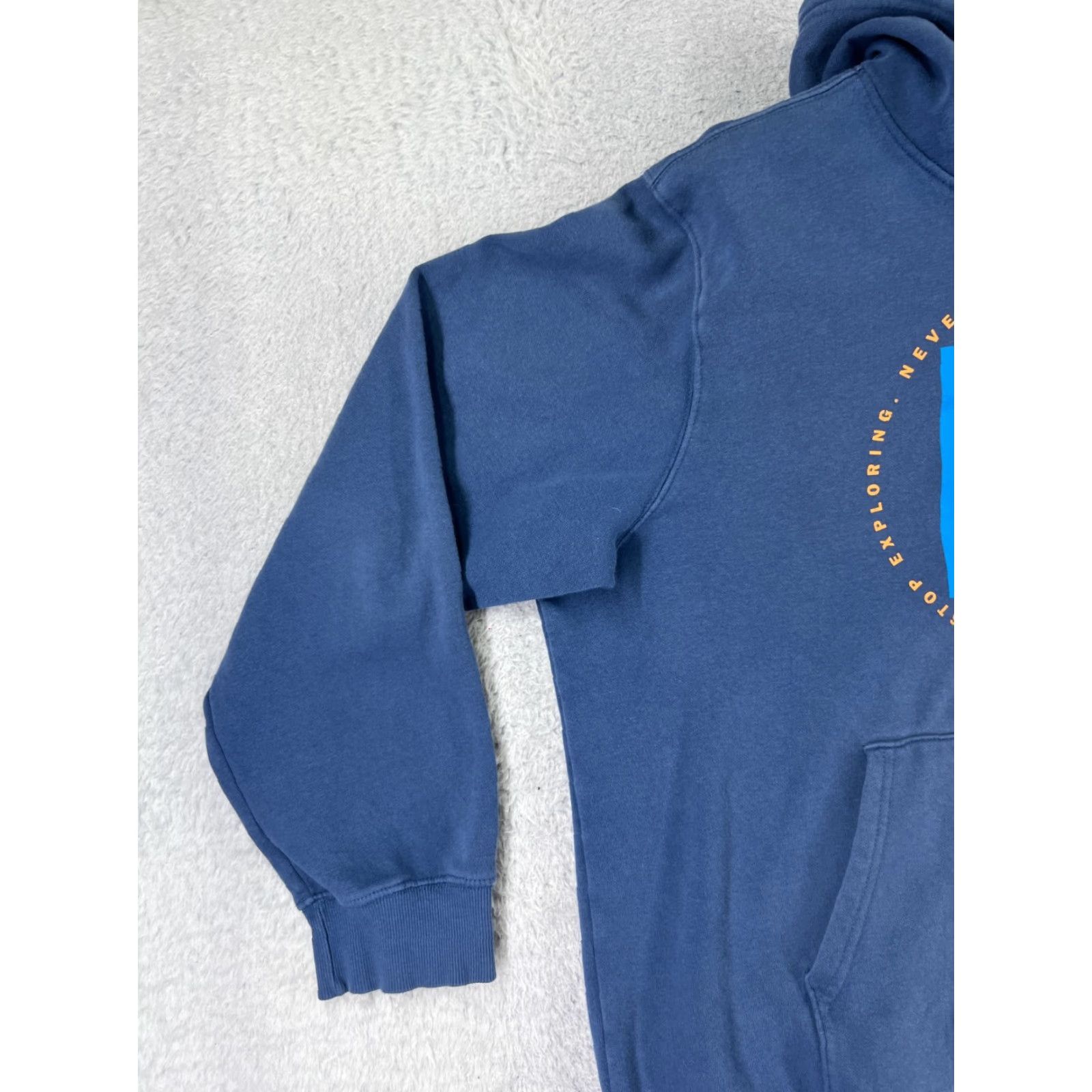 The North Face The North Face Men Hoodie XS XL Blue Cotton Blend Jersey Pockets Crew Neck Sweatshirt Pullover Solid Brand: The North Face Size US XL / EU 56 / 4 - 3 Thumbnail