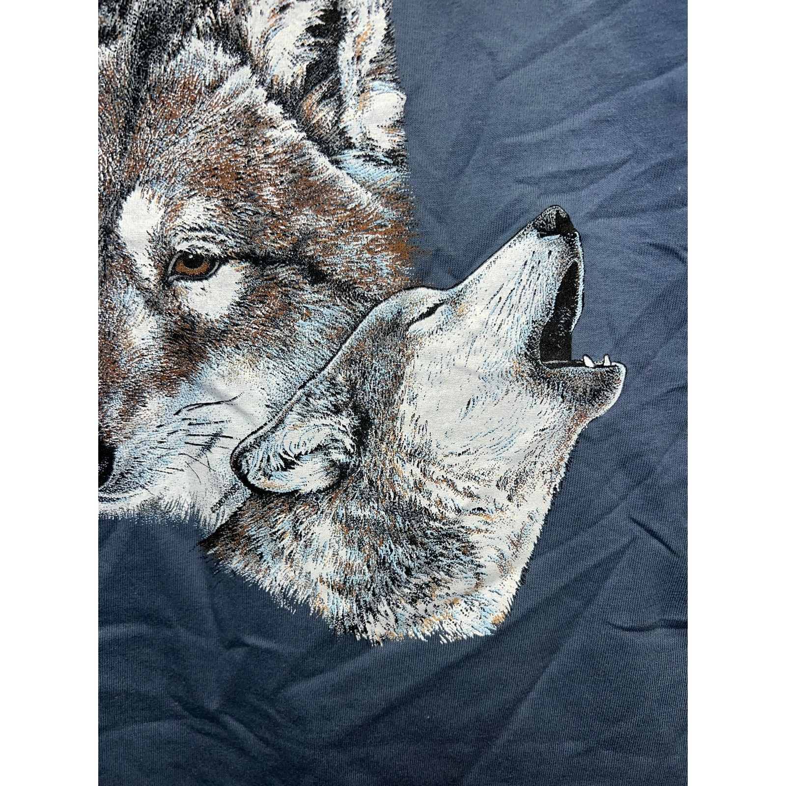 Anvil Vintage Snow Mountain Ranch Shirt Wolf Wolves Tee 90s M Size US M / EU 48-50 / 2 - 4 Thumbnail