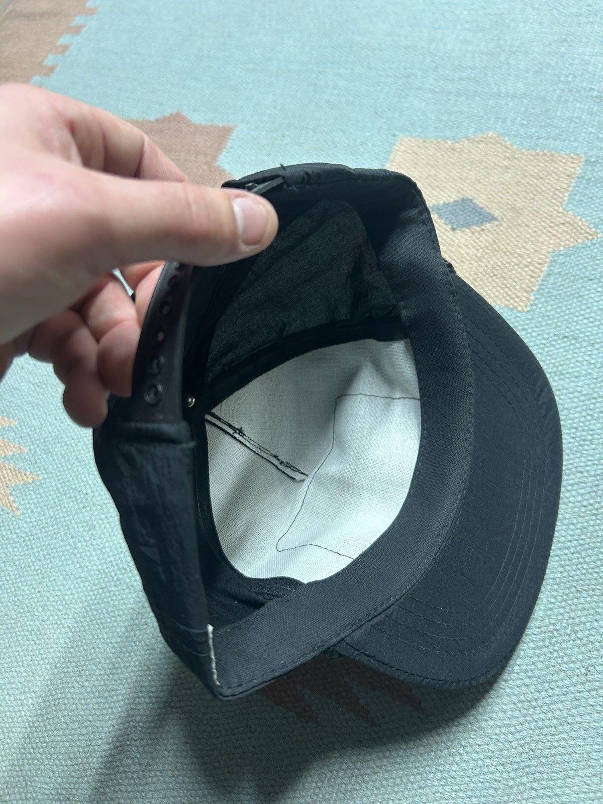Vintage Vtg 80s SnapBack hat D.O.W. Asphalt yellow patch gold leaf Size ONE SIZE - 6 Thumbnail