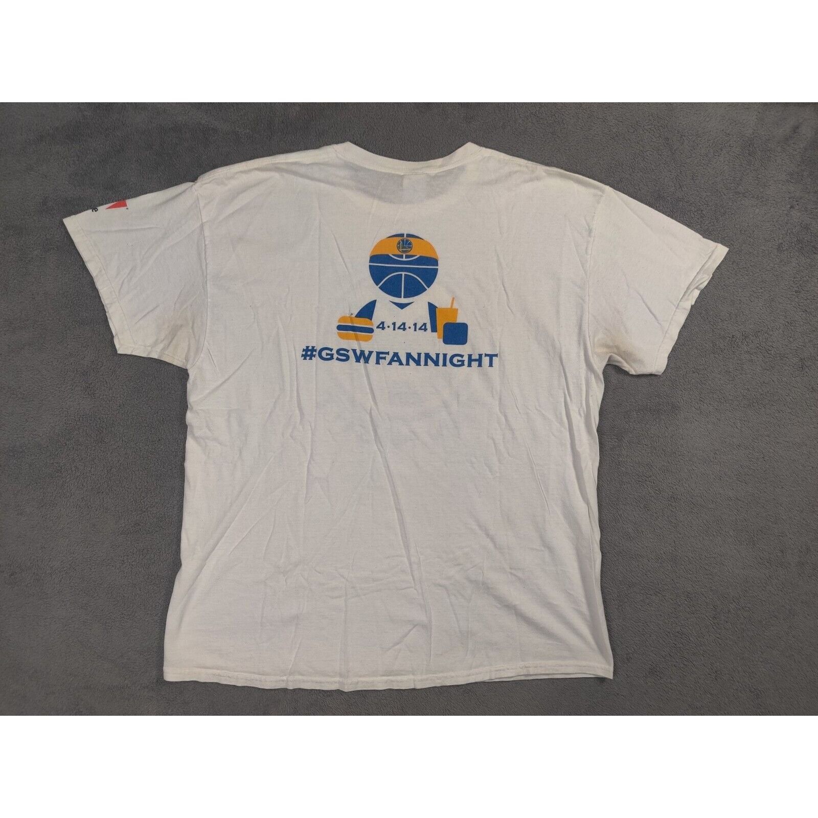 NBA Golden State Warriors Shirt Mens XL White Blue Spell Out Size US XL / EU 56 / 4 - 2 Thumbnail