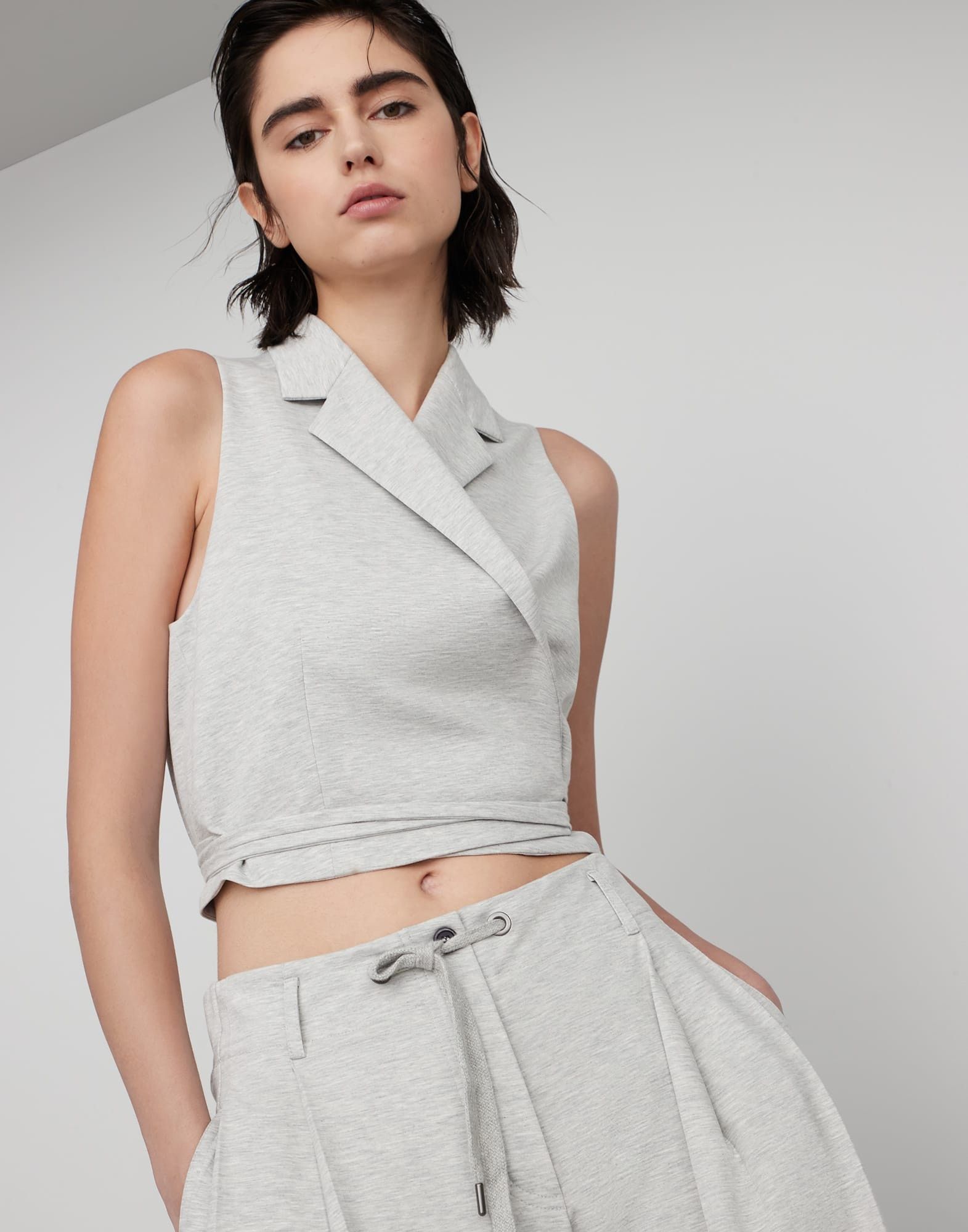 Brunello Cucinelli o1w1db10825 Woman Sport Pants in Light/Pastel Grey Size 30" / US 8 / IT 44 - 3 Thumbnail