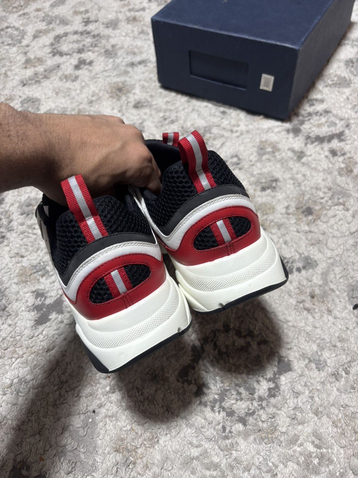 Dior Dior B22 Sneakers White Black Red – Size EU 43 (US 10) Size US 10 / EU 43 - 6 Thumbnail