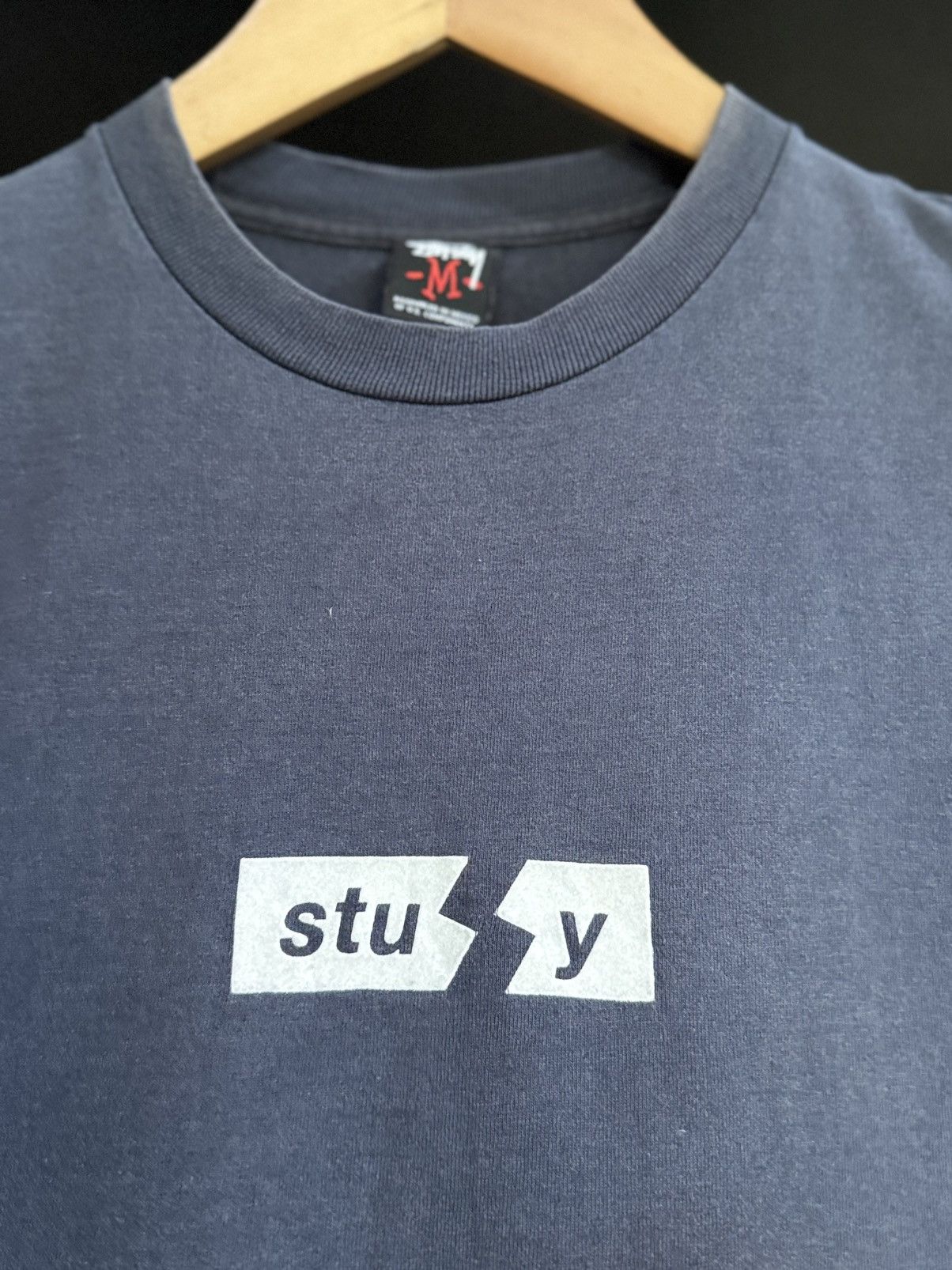 Stussy Thrashed Vintage Stussy Box Logo Sun Faded Tee Size US M / EU 48-50 / 2 - 2 Thumbnail