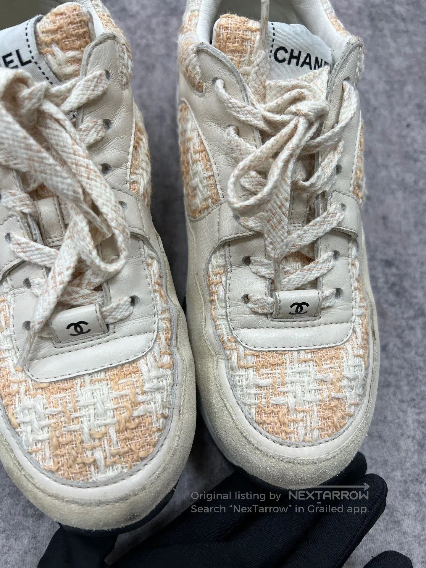 Chanel Chanel Knit Sneakers. Size US 6 / IT 36 - 4 Thumbnail