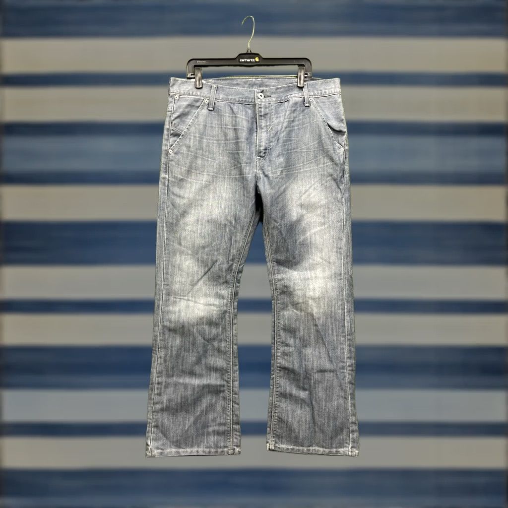 Levi's Levis 527 Jeans Mens 38x30 Boot Cut Light Wash Denim Blue 527 Series Boots Cut 5-Pocket Regular Rise Mid Vintage No Size US 38 / EU 54 - 1 Thumbnail