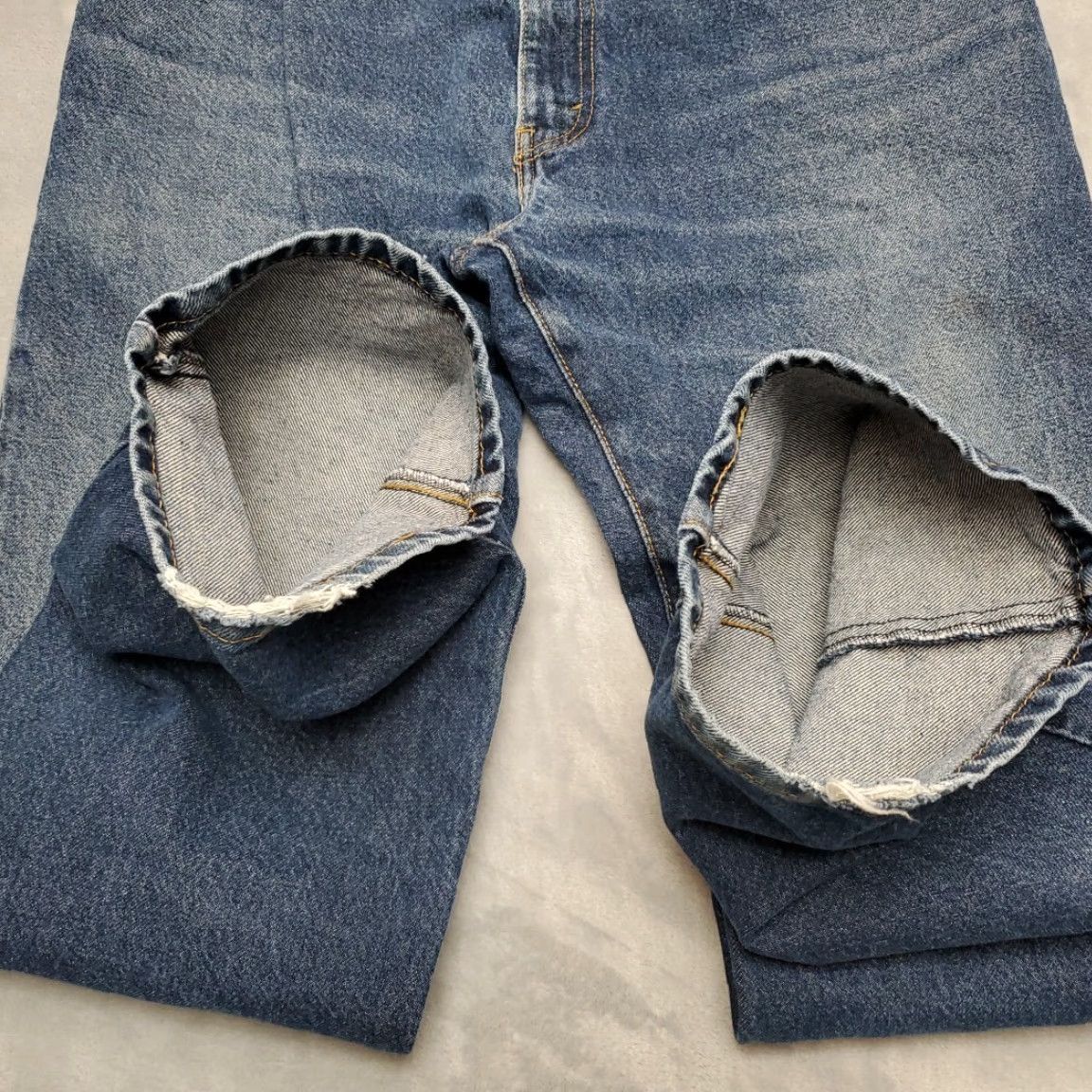 Denime VINTAGE Levis 517 Jeans Mens 38x32 Blue Faded Denim 100% Cotton Classic Bootcut Pants Size US 38 / EU 54 - 3 Thumbnail