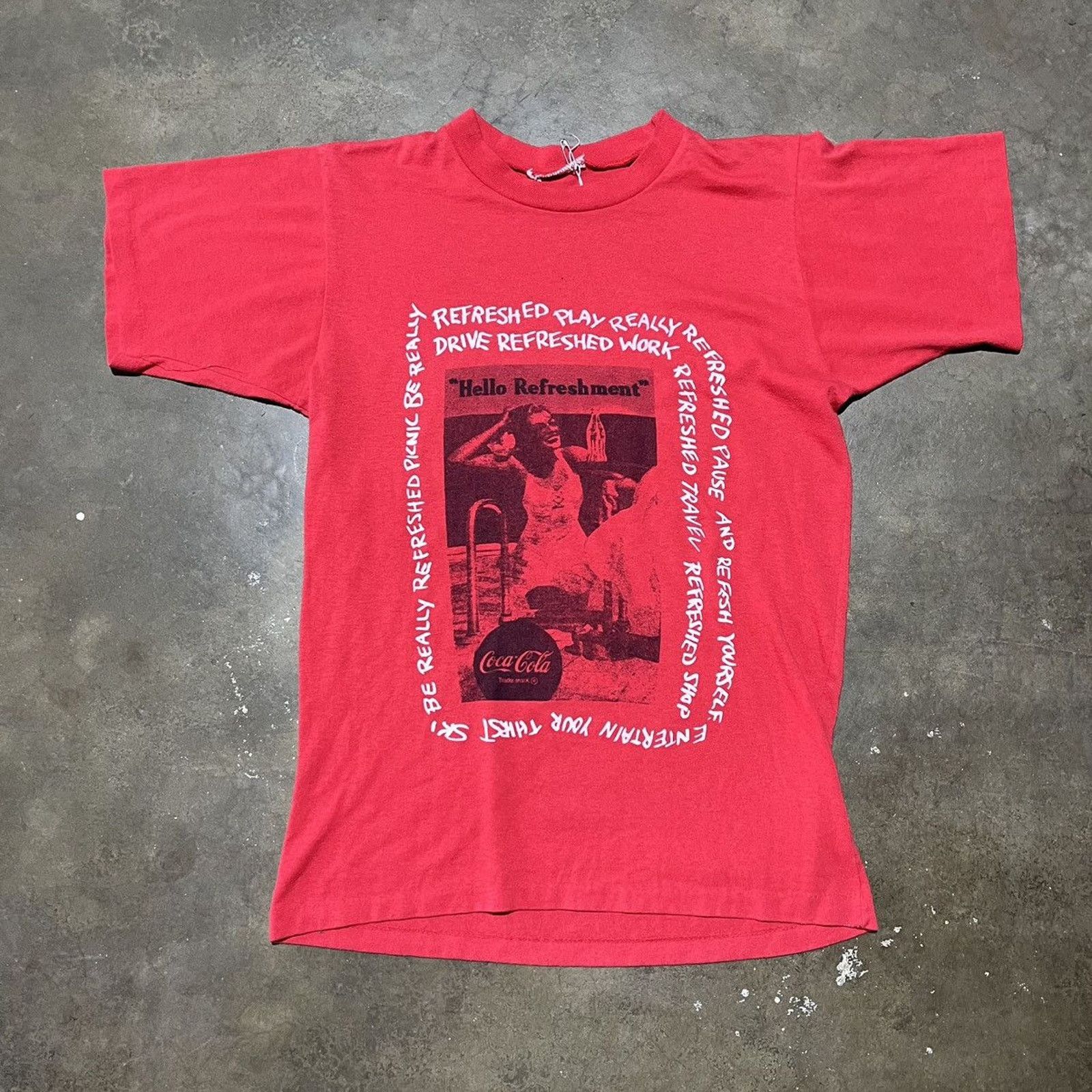 Coca Cola × Vintage Vintage 80s Coca-Cola Red Advertisement Logo T-Shirt Size US M / EU 48-50 / 2 - 1 Thumbnail