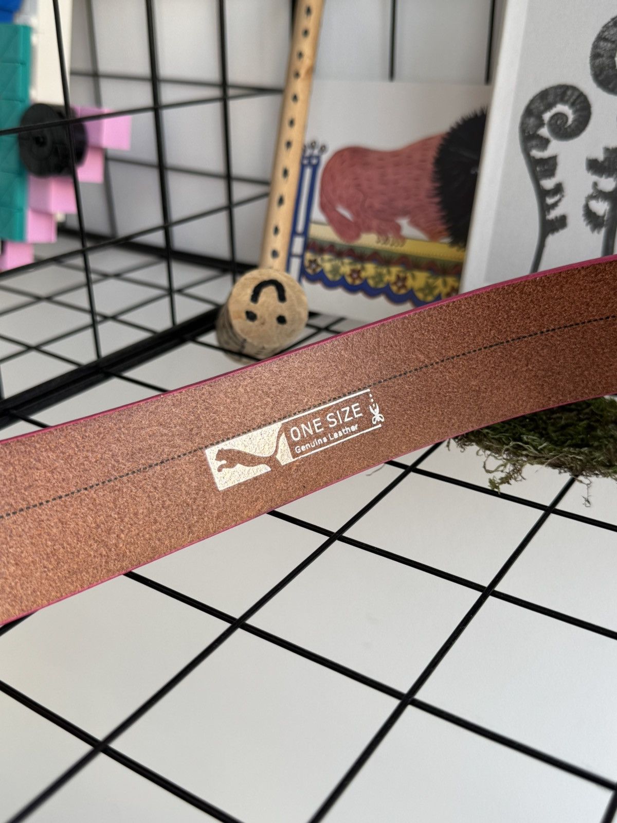 Puma Puma Pink Leather Belt Y2K Size ONE SIZE - 8 Thumbnail