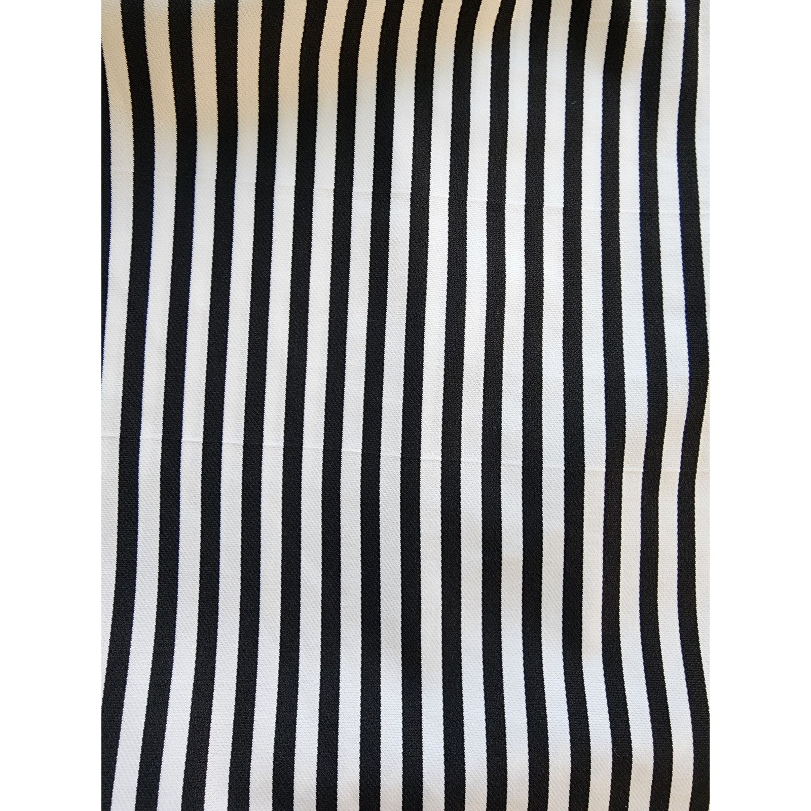 Other Mlle Gabrielle Black White Stripe Belted Shirt Dress Large Size L / US 10 / IT 46 - 13 Thumbnail