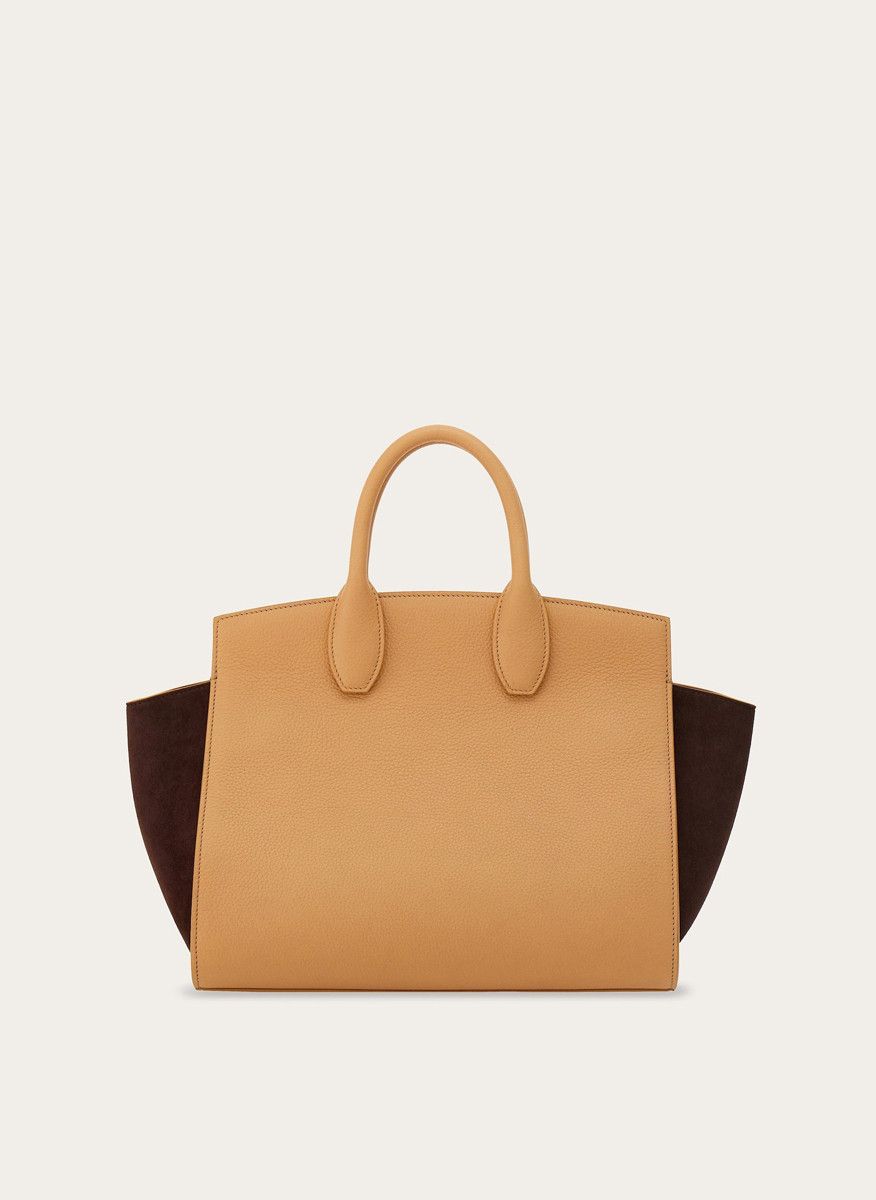 Salvatore Ferragamo o1s1rm0924 Size: OS / Studio Leather Bag in Camel/Moro Size ONE SIZE - 2 Thumbnail