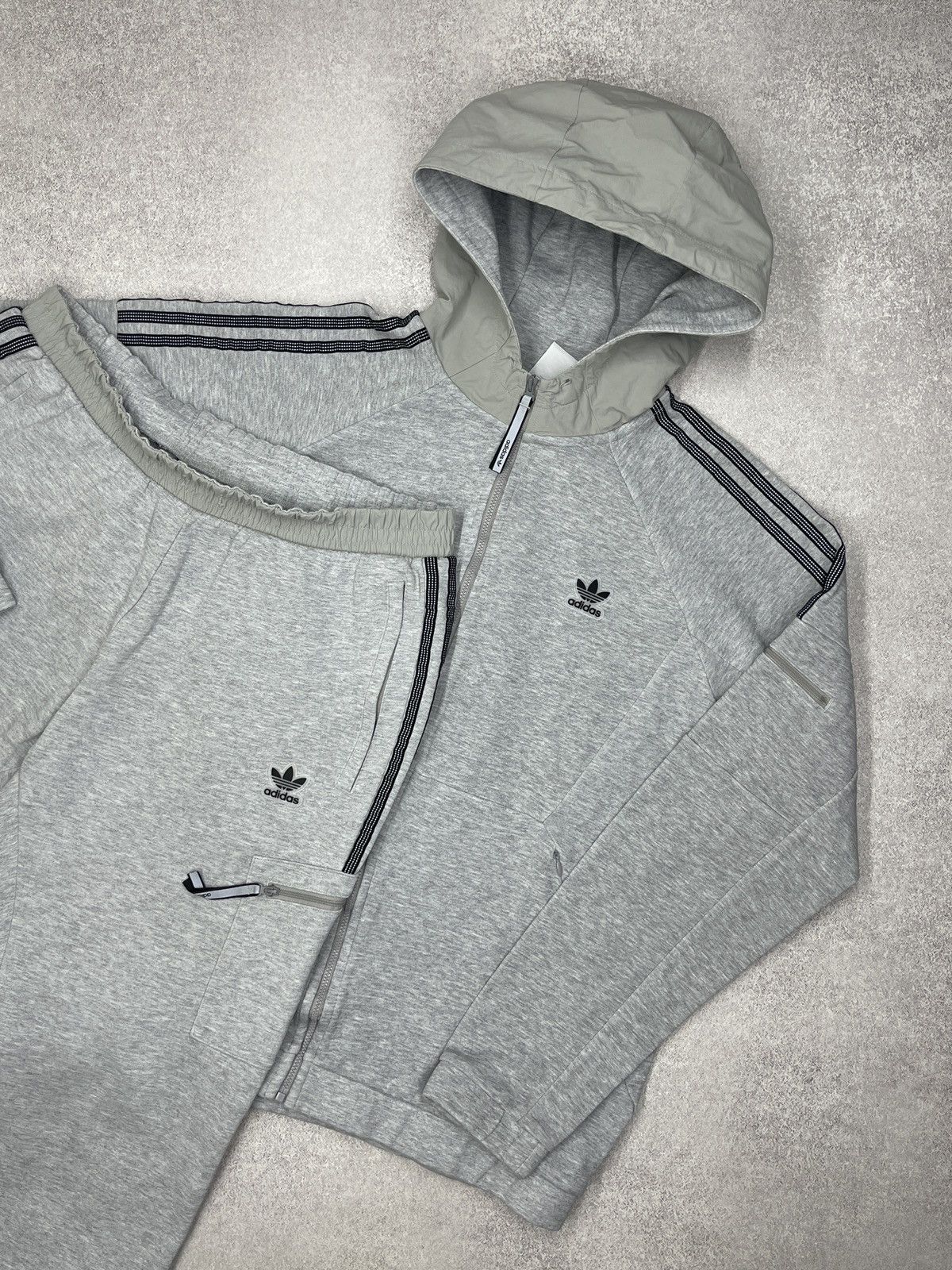 Mens Adidas Suit Grey Sportswear Cargo Y2K Y3