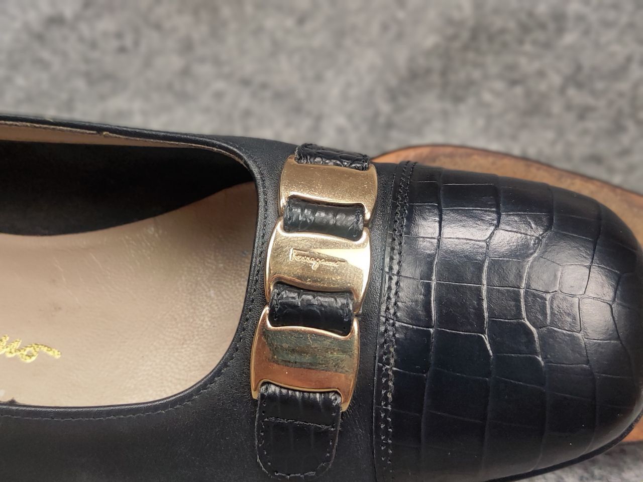 Salvatore Ferragamo Salvatore Ferragamo Vintage Pumps Heel Leather Black Shoes Size US 7.5 / IT 37.5 - 11 Thumbnail