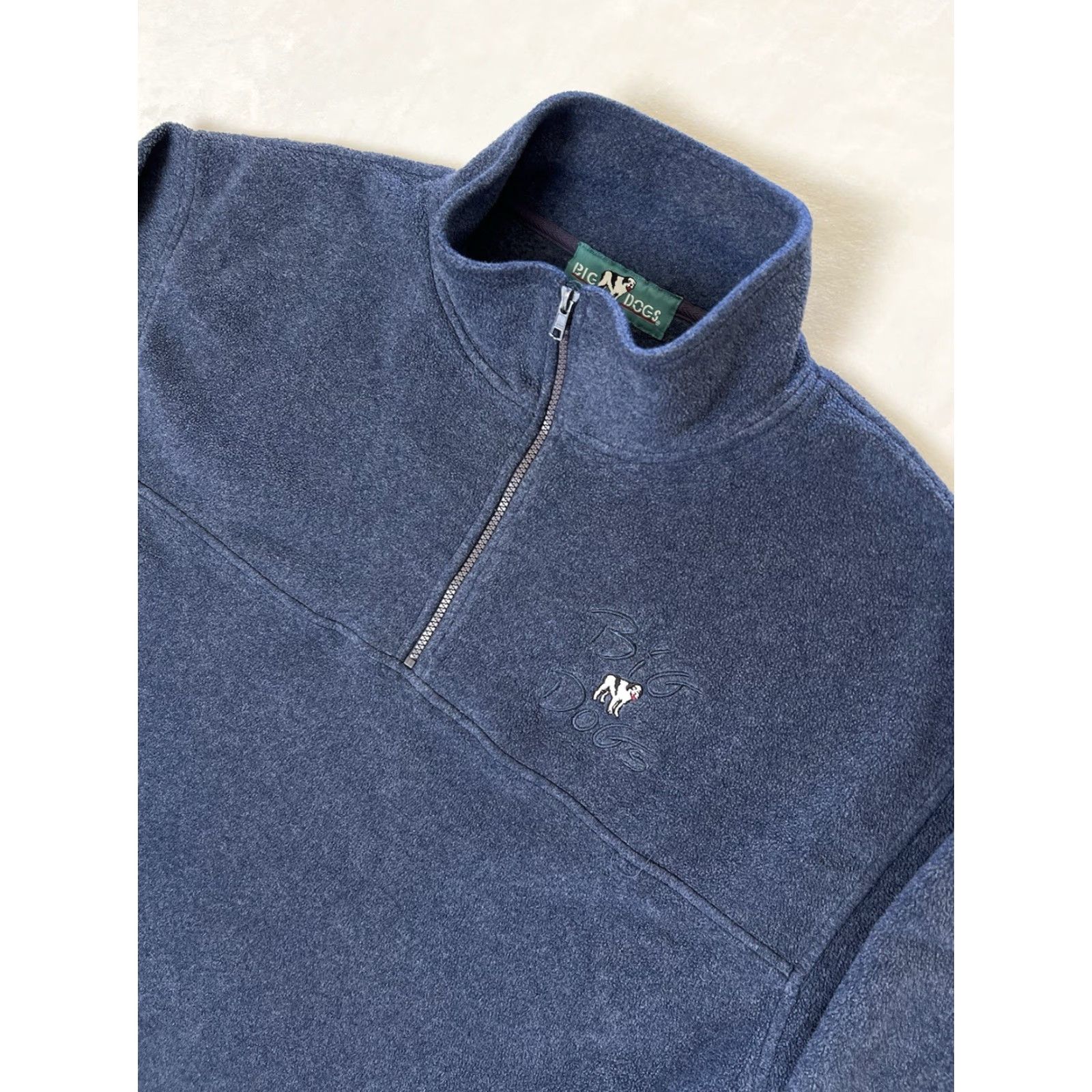 Big Dogs VINTAGE Big Dogs Sweatshirt 1/4 Zip Fleece XL Blue 90s Dog Classic Mens Size US XL / EU 56 / 4 - 2 Thumbnail