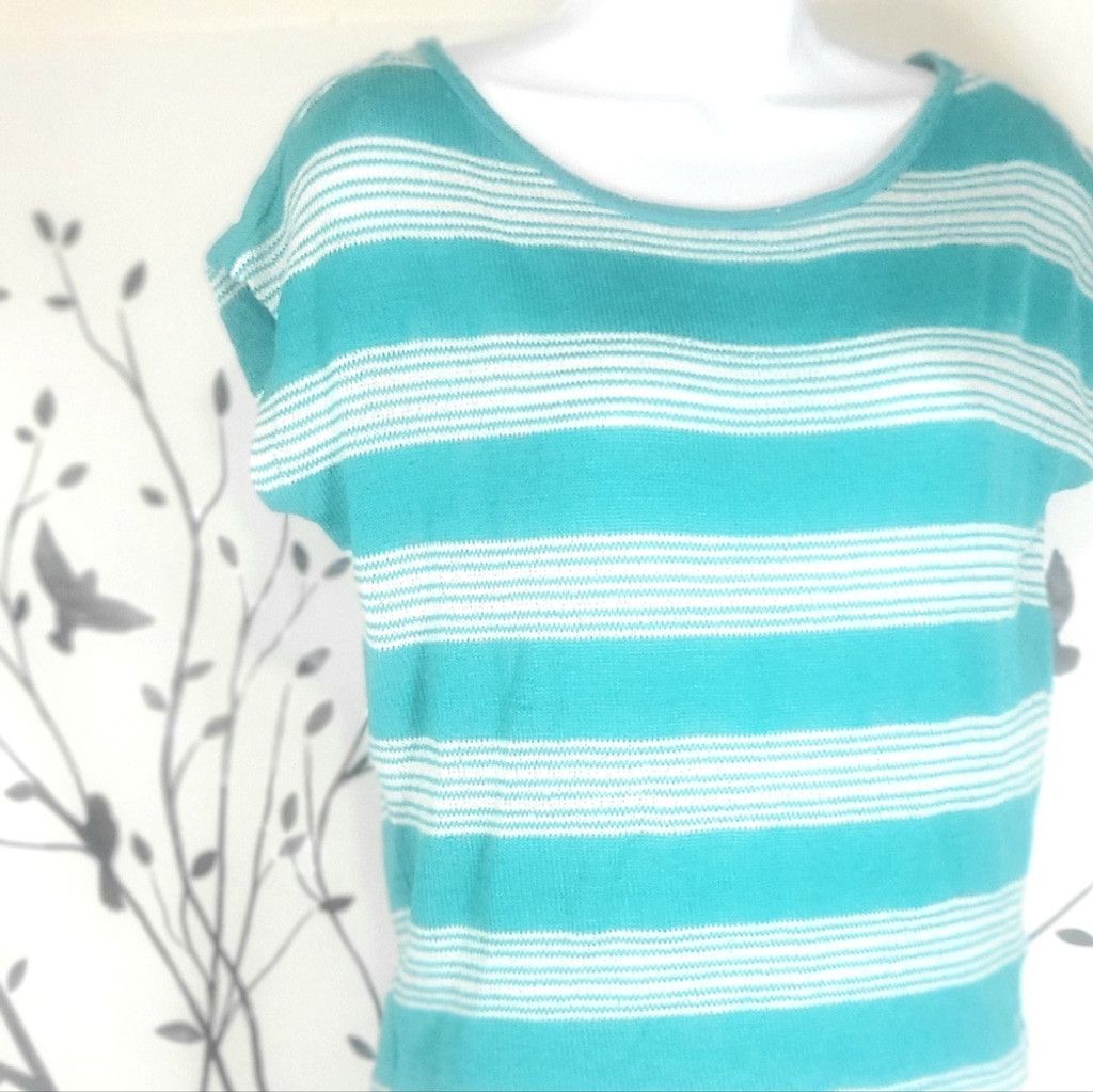 Aeropostale Aeropostale Pullover Striped Sweater Cap Sleeves SZ XS Size XS / US 0-2 / IT 36-38 - 3 Thumbnail