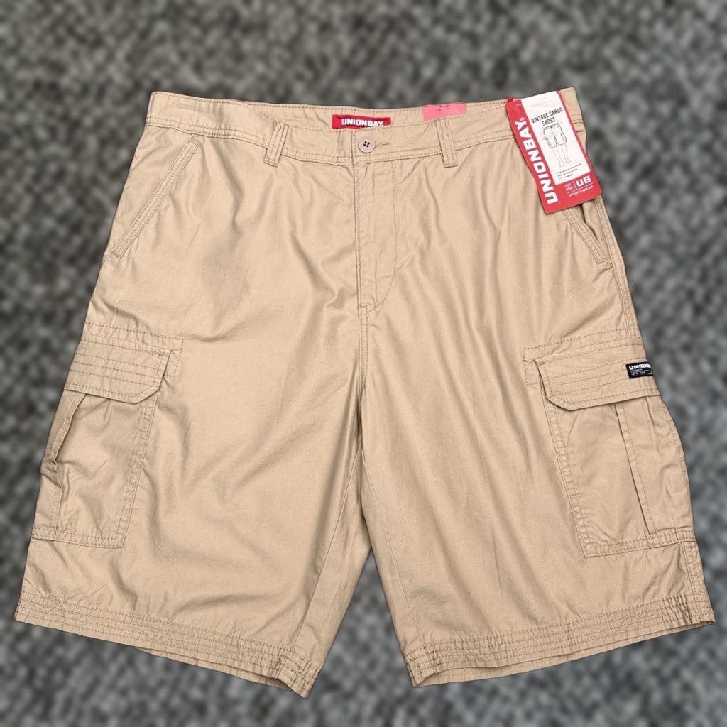 Vintage Union Bay Vintage Cargo Shorts Mens 40 Grain Mason New Size US 40 / EU 56 - 1 Thumbnail