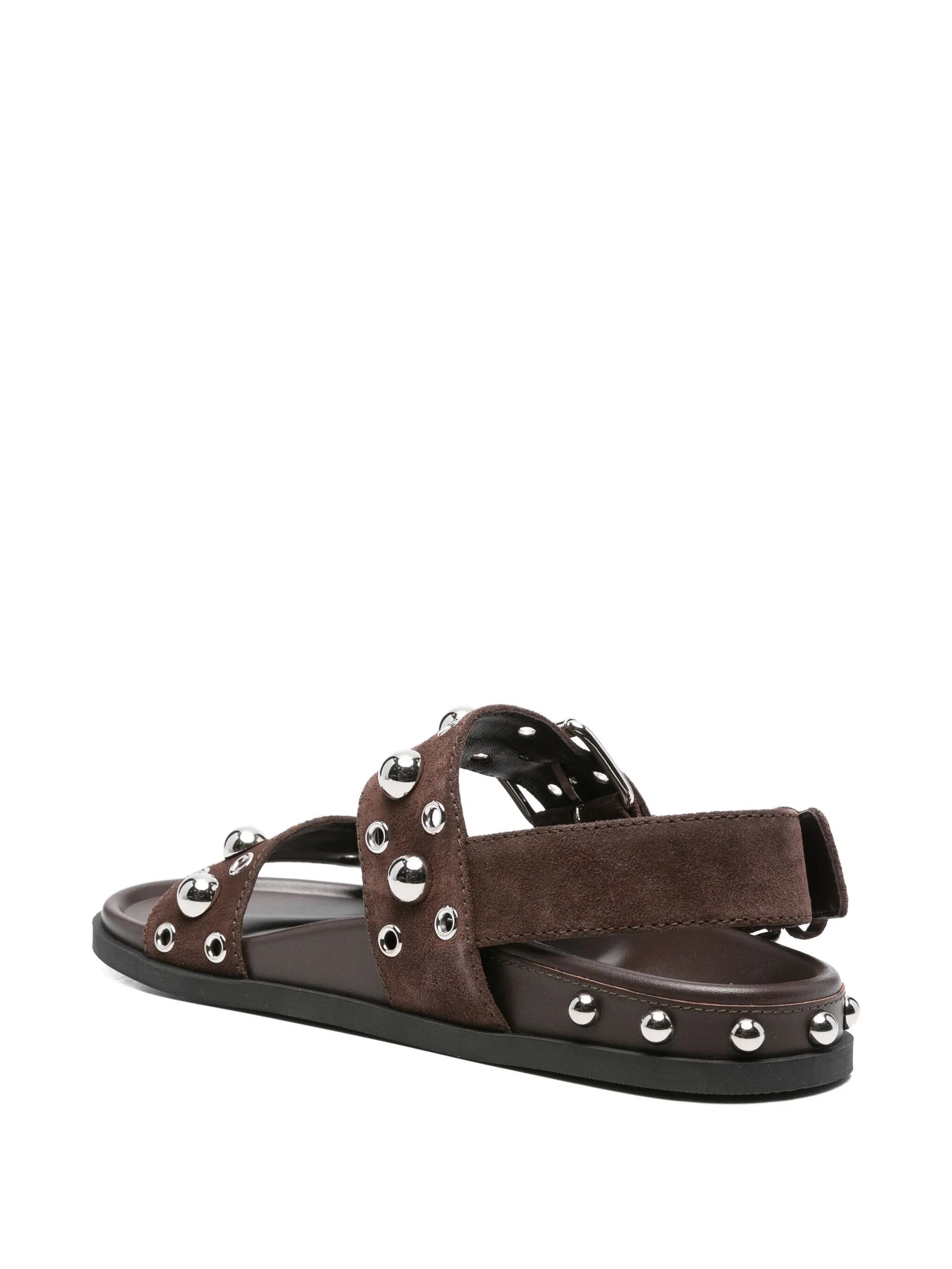 Valentino os11x0126 Sandals Decorated With Studs in Brown Size US 9 / IT 39 - 3 Thumbnail
