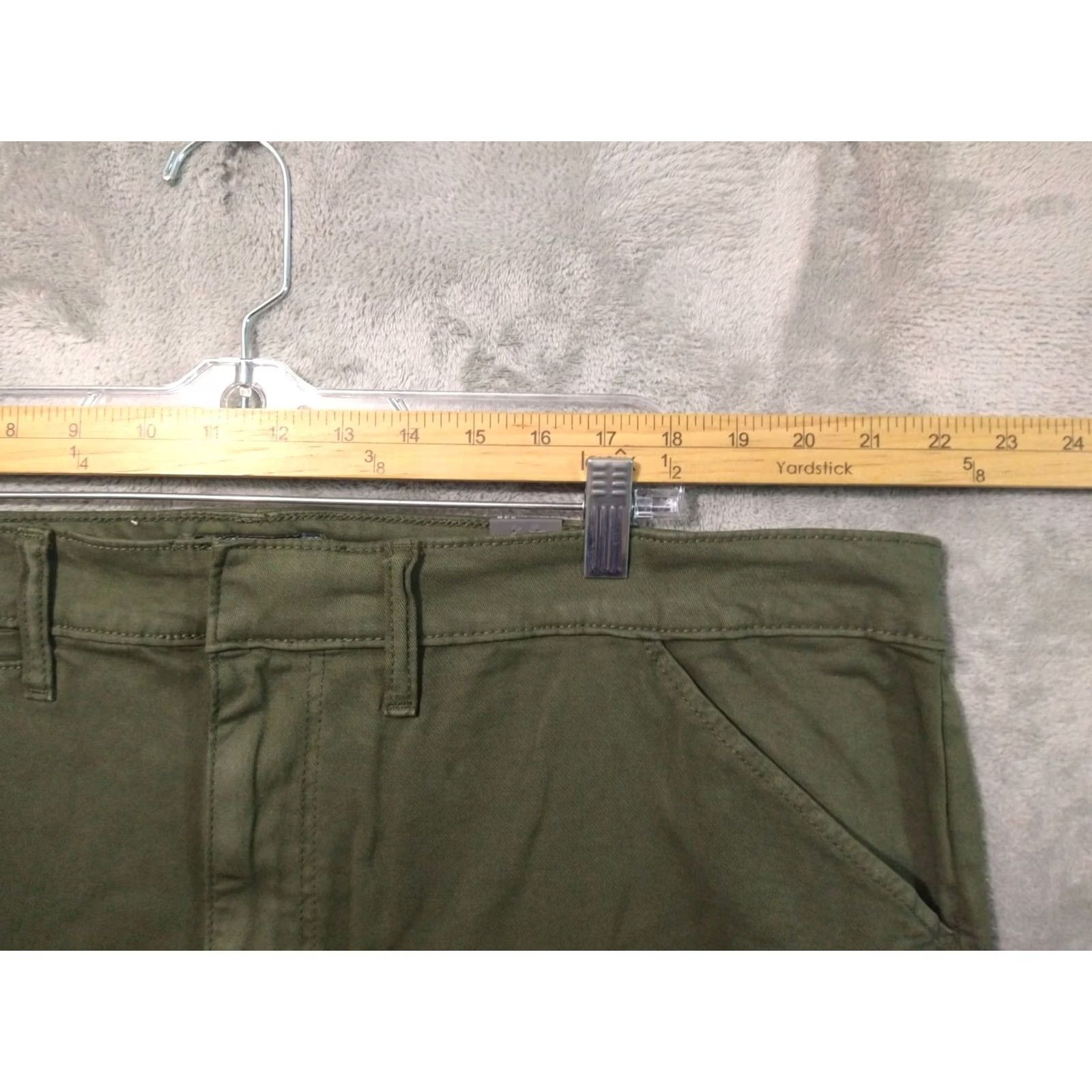 Torrid Torrid Pants Womens 24 Plus Green Chino Wide-Leg High Rise Stretch Deep Depths 29.5in Inseam Casual Womens Pants Size 42" / US 20 - 3 Thumbnail