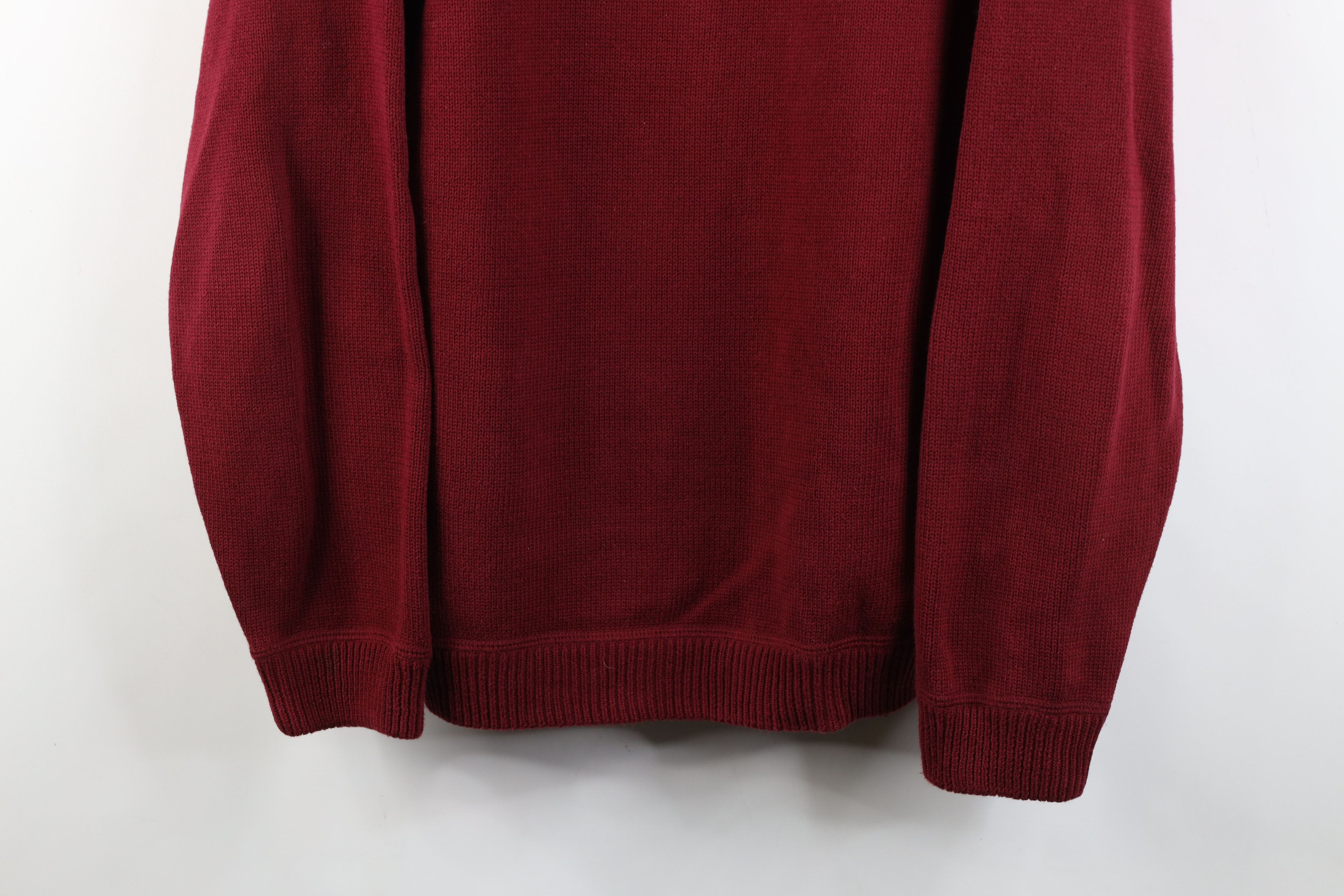 Eddie Bauer Vintage 90s Eddie Bauer Cotton Ribbed Knit Sweater Red Size US L / EU 52-54 / 3 - 3 Thumbnail