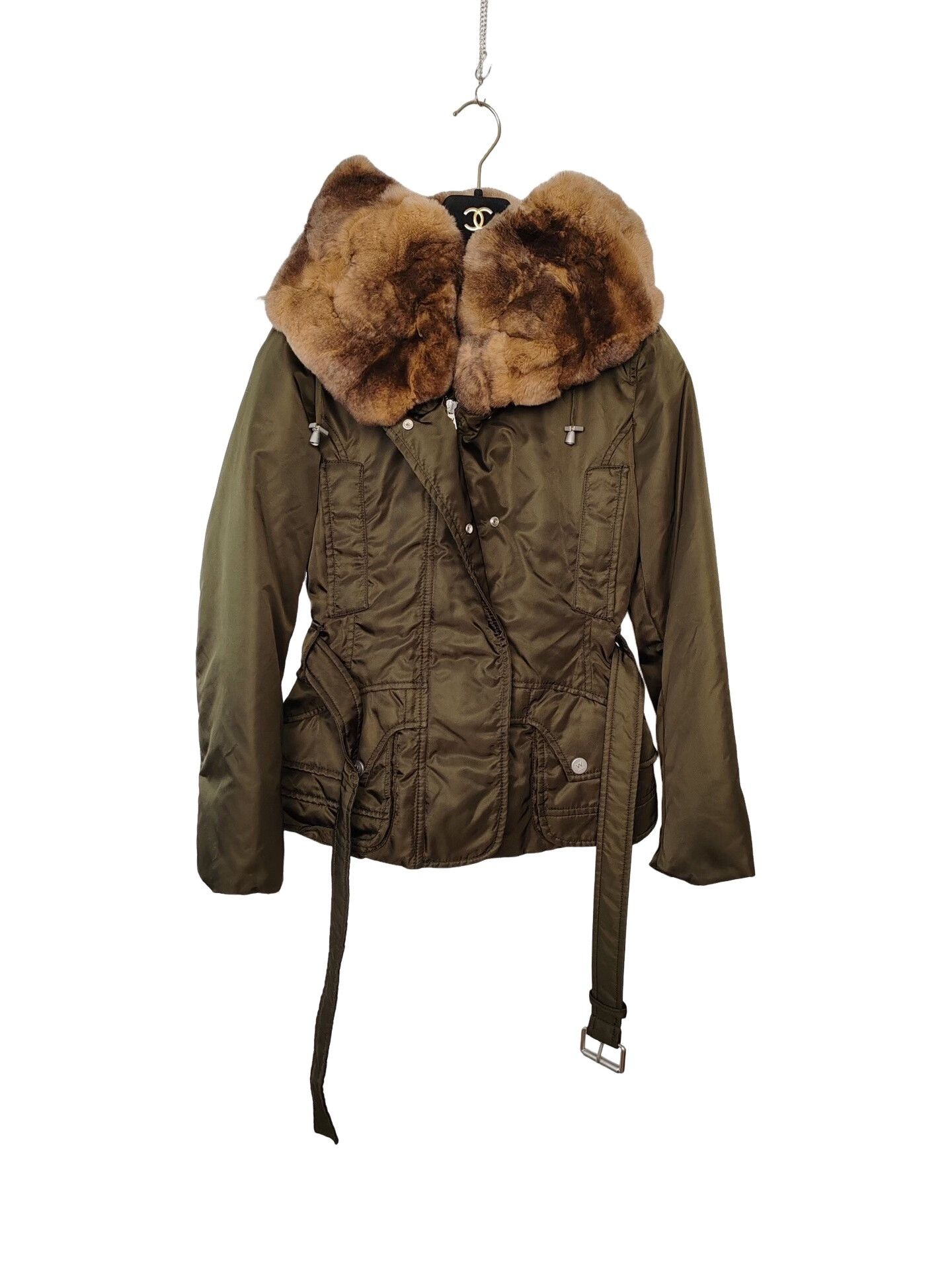 Max Mara MaxMara Rabbit Fur Collar Down Jacket Size FR 34 Size XS / US 0-2 / IT 36-38 - 1 Thumbnail