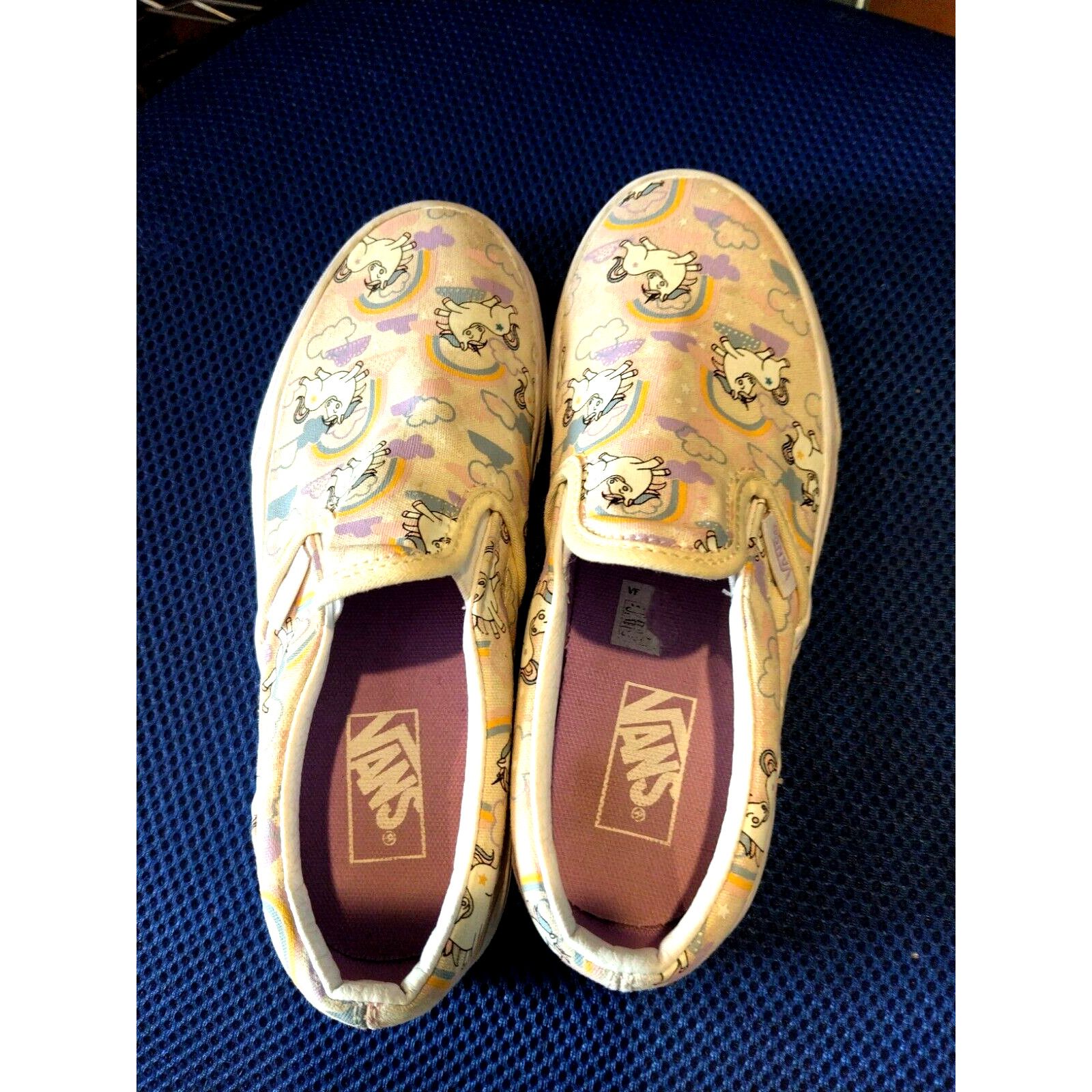 Vans Vans Classic Slip On Shoes Girls Size 2 Unicorns & Rainbows Size US 5 / IT 35 - 2 Thumbnail