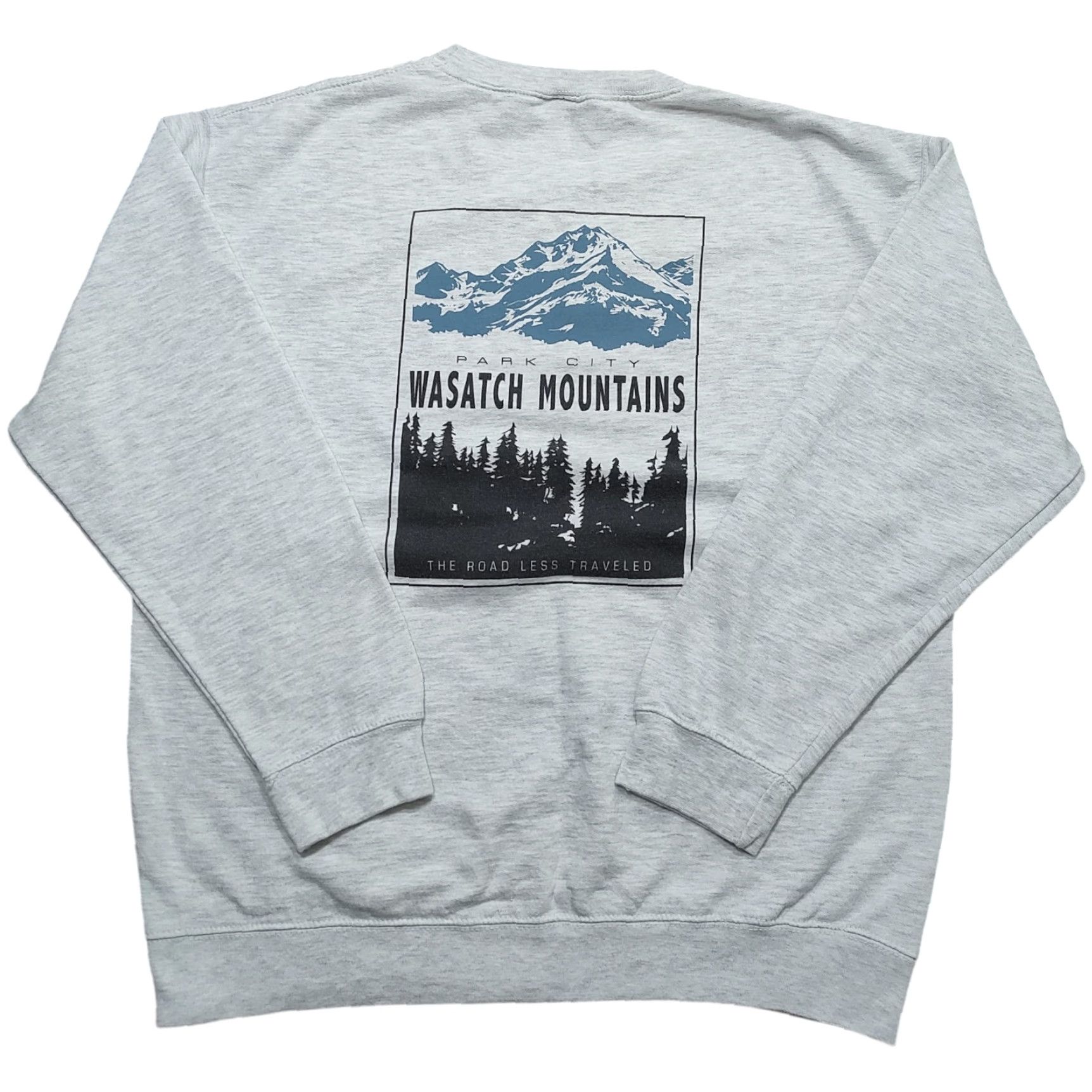 Vintage VINTAGE Park City Wasatch Utah XL Sweatshirt Prairie Mountain Gray Long Sleeve Pullover Graphic Print All Seasons Unisex Adults” Size US XL / EU 56 / 4 - 2 Thumbnail