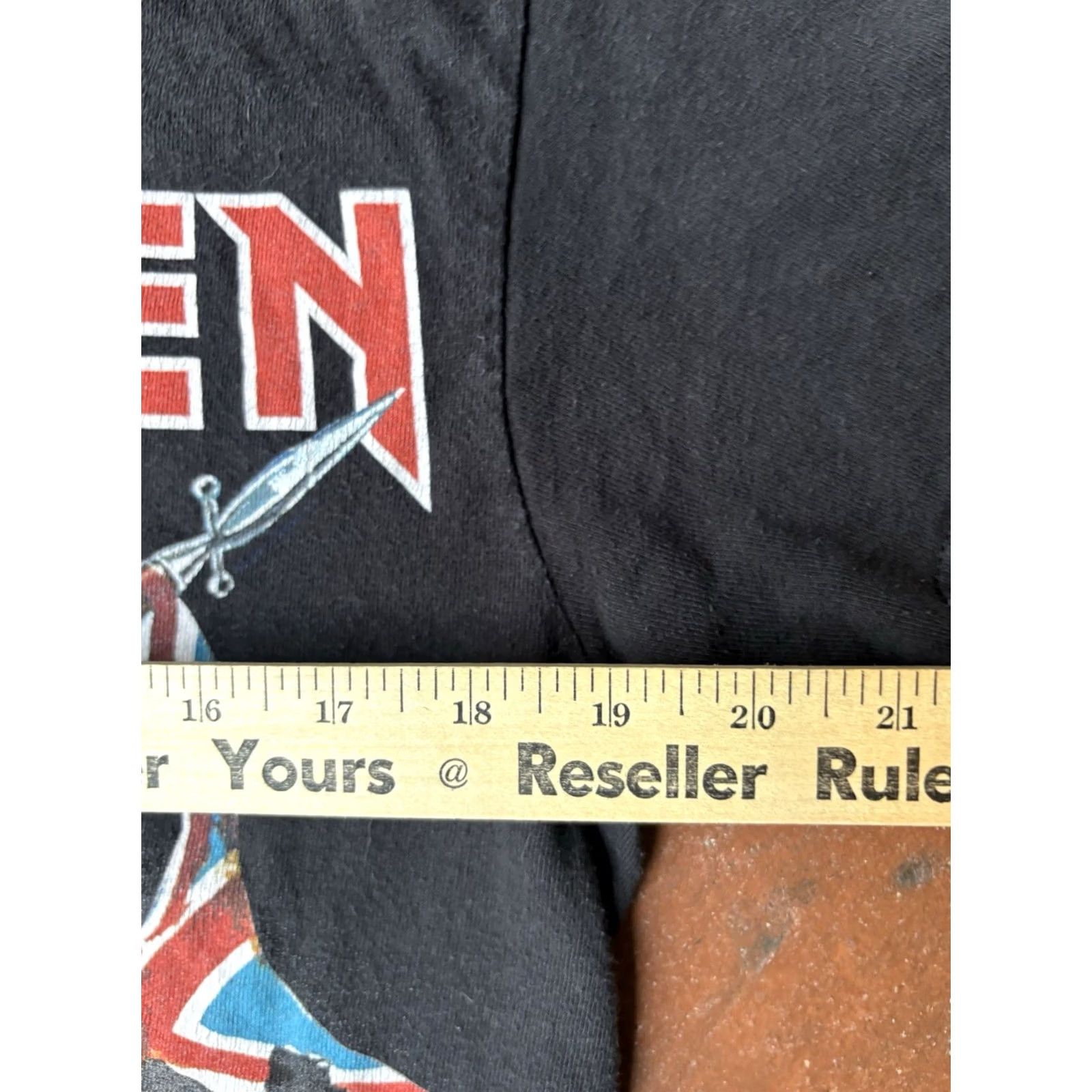 Vintage Iron Maiden Trooper Union Jack Band Tour Concert T-Shirt Medium Black Size US M / EU 48-50 / 2 - 5 Thumbnail