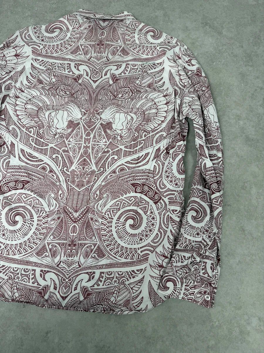 Just Cavalli 2010s Cavalli White & Red Abstract Presley Shirt Size US L / EU 52-54 / 3 - 6 Thumbnail