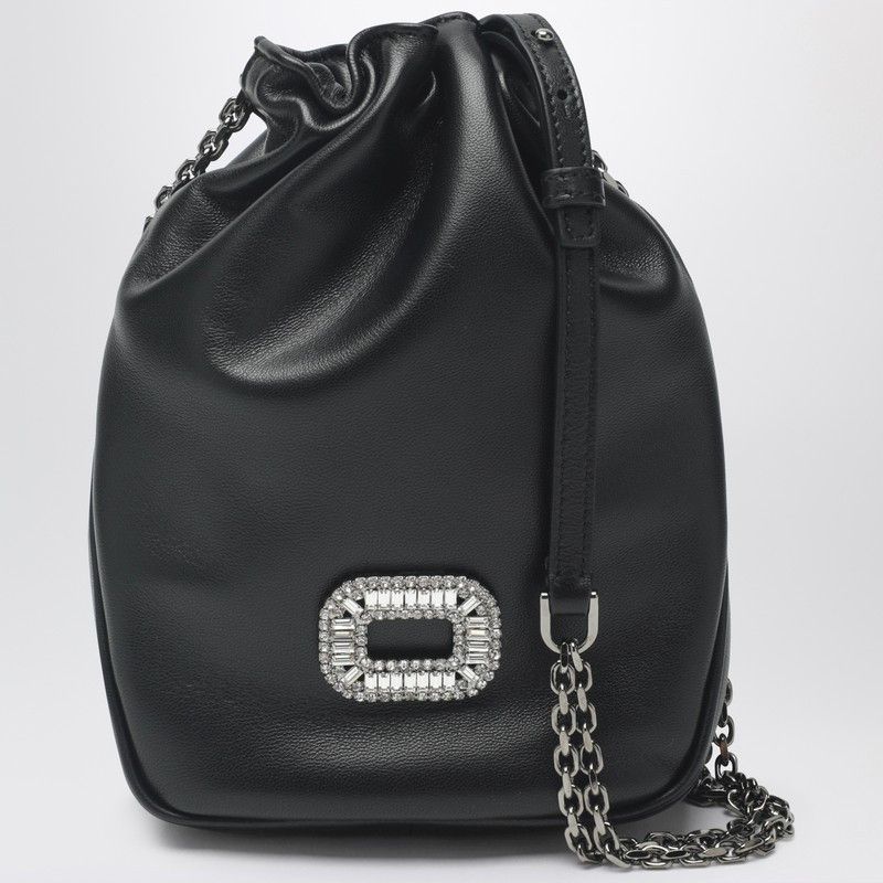 Roger Vivier Roger Vivier Nano Pilgrim Bag In Black Leather Size ONE SIZE - 1 Thumbnail