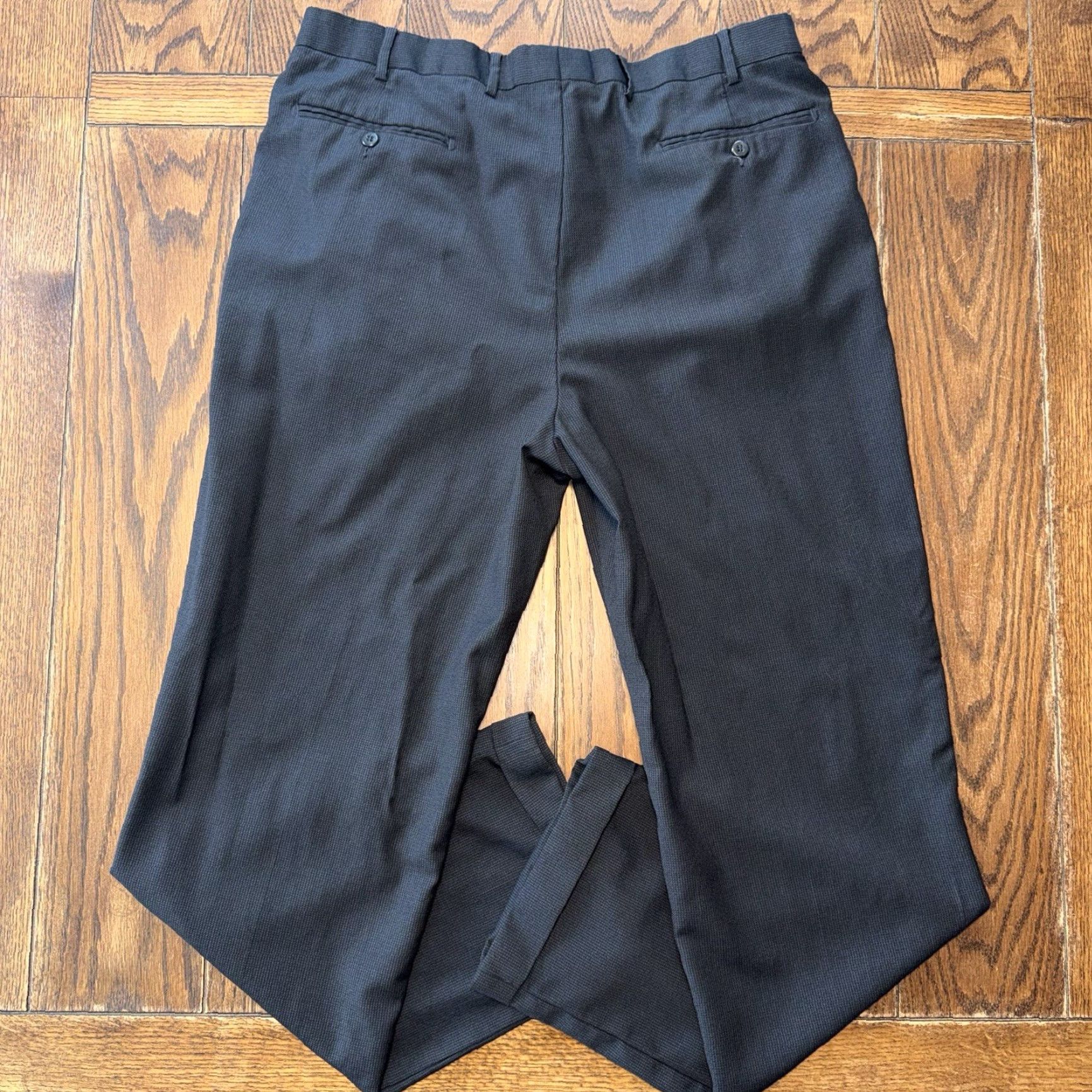 Zanella Zanella Pants Dress Bennett Pleated 37x32 Black Wool Men Regular (Italy) Mens Size US 38 / EU 54 - 7 Thumbnail